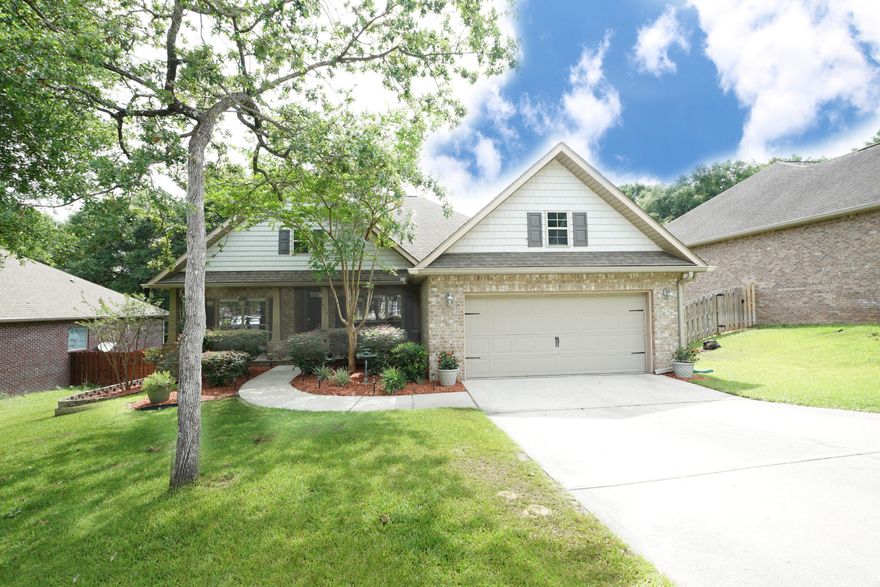 Do you need space, a home office, or lots of storage? With over 2,300 square feet of living space, this all-brick, single-level Fox Valley home offers the perfect blend of style, comfort, and functionality! New flooring and paint throughout give this open-concept home a like-new feel that is move-in ready! The home boasts vaulted ceilings in the living room and kitchen with Alexa-friendly dimmable under-cabinet lighting, 36-inch staggered cabinetry, granite countertops, kitchen island and breakfast bar, and elegant tray ceilings in the formal dining room and master bedroom. The breakfast nook provides a versatile space for meals, game nights, homework, and more. Reconfigurable closet organizers in all bedrooms provide organized storage throughout, while the spacious  (Contd in Supp) office/den features French doors and privacy for work and projects. 

The customized master closet provides lots of organized storage with ample space to get ready in style. The lighted vanity keeps makeup, jewelry, and other essentials organized and features a built-in electrical outlet with standard sockets and USB ports, making it easy to use styling tools or charge your phone while getting ready.

Enjoy the large and inviting 12 x 20 back deck with attached lighted gazebo. Great for morning coffee, relaxing and enjoying nature, grilling out, and entertaining!

An additional 8 x 23 SF floored storage area is located above the garage, with the highest point 10 ft high and the lowest point 6 ft high.

Other updates include:

Electric fireplace in living room
Kitchen island with stone insert
Newer stainless steel refrigerator, dishwasher, and microwave
Crown moulding in dining room
Lattice-enclosed under deck storage area
Outdoor planter boxes
Updated landscaping
Note: Washer and dryer not included.

Conveniently located near I-10 in a community that features a well-maintained play area in the center of a quiet roundabout, this home has it all!

