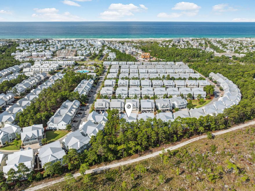 Experience refined coastal living in this luxurious townhome located in the scenic Prominence community, just a short distance from resort-style pools, shopping, dining, and the 30A bike path. The thoughtfully designed open-concept living and dining area on the first floor features soaring ceilings that enhance the spacious layout. Step from the living room onto a large porch overlooking the natural preserve of Deer Lake State Park.The kitchen is well-appointed with a large center island, farmhouse sink, custom cabinetry, Quartz countertops, stainless steel Electrolux appliances, and a striking tile backsplash--designed with both function and style in mind. Upstairs, the primary suite includes an ensuite bathroom, and two additional bedrooms share a full bath. A calming, neutral color palette throughout offers a clean canvas for personalization. The two-car garage and additional driveway spaces provide ample parking and storage.

Located on the east end of 30A, Prominence is a vibrant neighborhood featuring two resort-style pools, a fitness center, a private beach shuttle, and the Big Chill town centerhome to restaurants, shops, live entertainment, and a covered pavilion with a state-of-the-art cinema screen.

