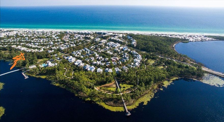 Tranquil and tastefully decorated WaterColor home with the best Western Lake views in phase 1! Your family and friends will enjoy gatherings in the light filled open living, kitchen, dining area with serene lake views that opens up to the screened outdoor porch through 3 sets of french doors.  The ceiling in the great room is white washed cypress along with many upgraded finishes throughout. On the first level is a comfortable king bedroom with a private bathroom and a half bathroom. Upstairs is the large master bedroom and bathroom with a separate shower and soaking tub, a walk-in closet and private screened in balcony complete with a swing bed and sitting area overlooking the trail and lake. A second nicely appointed guest bedroom with a private bath and bunk room that sleeps 6