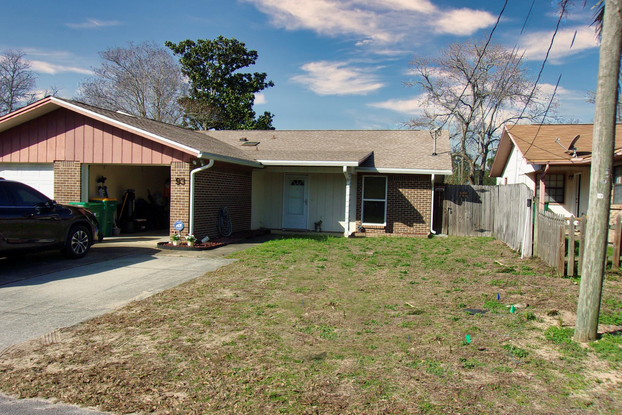Beautiful 3/2 Patio Home, 2.5 miles to Eglin AFB, with upgrades - Roof 2019; newer windows (2014) Fenced backyard, single car garage!! Granite kitchen counter tops and bathroom~ Sliding glass doors in living room open to the patio in the back yard~ Vinyl plank flooring~ Come see for yourself!!