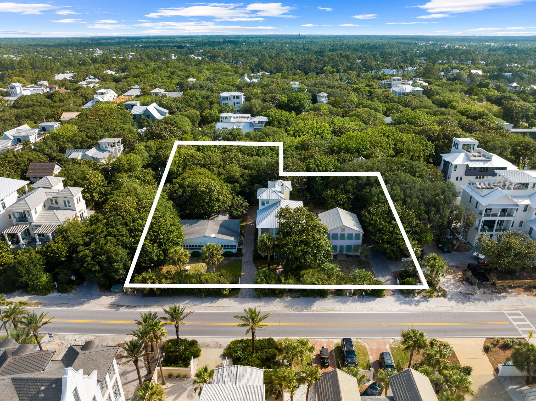 Discover a rare and exceptional opportunity to own a family compound in the heart of Old Seagrove, a coveted locale on the stunning 30A corridor. This unique property spans 0.688 acres, encompassing an entire block between Live Oak Street and Nightcap Street, and places you within half a mile of the iconic Town of SEASIDE(r).Situated perfectly between two public beach accesses that provides over 3.22 acres of pristine, sugar-white sand along the emerald waters of the Gulf of Mexico, this prime location ensures that you are never far from the serene and breathtaking beauty of the beach - making it a perfect spot for relaxation and recreation.This exceptional block includes three distinct family homes, each with its own charm and ready to provide an unparalleled coastal living experience. The property features: One Old Seagrove Bungalow and Two updated modernized homes ready for immediate enjoyment.
Whether you preserve the existing homes or embark on a new development, this opportunity is as rare as it is extraordinary. Embrace the chance to own a piece of paradise in Old Seagrove, and let your imagination shape the future of this remarkable block of land.

 

