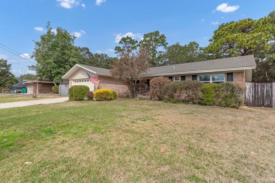 Price Improvement on this Charming 3-Bedroom Brick Home Backing Up to Eglin AFB - Shalimar, FLWelcome to this well-maintained 3-bedroom, 2-bath brick home nestled in the desirable community of Shalimar, FL. Perfectly situated with no rear neighbors, this property backs up to Eglin Air Force Base, offering both privacy and convenience.Inside, you'll find a spacious and inviting layout featuring luxury vinyl plank (LVP) flooring in the main living area and master bedroom, while the additional bedrooms have brand new carpet. The kitchen is a standout with granite countertops, tile flooring, and ample cabinetry--ideal for cooking and entertaining.Enjoy peace of mind with a newer roof and AC, insuring comfort and efficiency for years to come. The backyard is perfect for storage and hobbies, featuring two storage sheds for all your tools and outdoor gear.

Conveniently located near top-rated schools, shopping, dining, and just a short drive to the beautiful beaches of the Emerald Coast, this home is a fantastic opportunity. Don't miss your chance to own this charming propertyschedule your showing today!