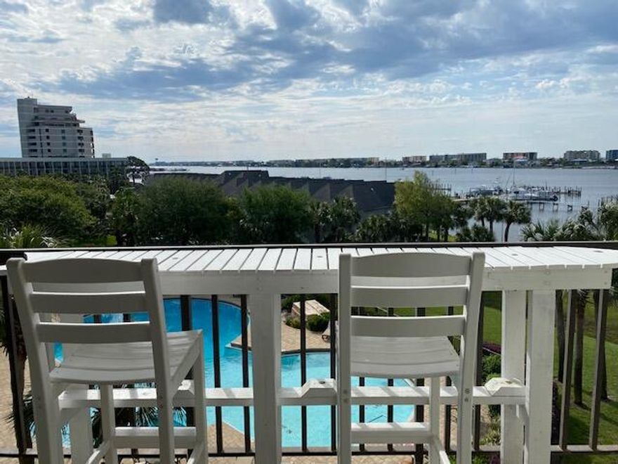 AN EXCELLENT ''DIRECT WATERFRONT'' STUDIO JUST CAME ON THE MARKET..   TOP (4TH) FLOOR WITH BEAUTIFUL SUNRISE VIEWS ON THE WATERWAY, FOR YOUR ENJOYMENT.  ALSO COMES WITH A LARGE 44FT BOAT SLIP #B05.A VERY NICELY UPDATED INTERIOR THROUGHOUT, TRULY MOVE-IN READY FOR YOUR PERSONAL USE..,, (OR)  RENT IT OUT SHORT OR LONG TERM FOR ADDITIONAL REVENUE.  YOU CAN ALSO USE THE BOAT SLIP PERSONALLY, OR RENT IT OUT AS WELLCOMPLEX HAS TWO SUPER SIZED POOLS, BBQ GRILLS, PICNIC AREAS, AND YOU ARE ONLY STEPS AWAY FROM A SMALL PRIVATE BEACH  AREA, FOR ONLY THE OWNERS AND GUESTS OF PIRATES BAY.  ALSO HAS ELEVATOR AND/OR STAIRS FOR YOUR CONVENIENCE.   VIEW THE MANY PHOTOS ON THE MLS, AS WELL AS DOCUMENTS FOR INFORMATION.. PIRATES BAY IS ONLY A SHORT DISTANCE TO MANY RESTAURANTS, THE MALL,  ''CLICK MORE'