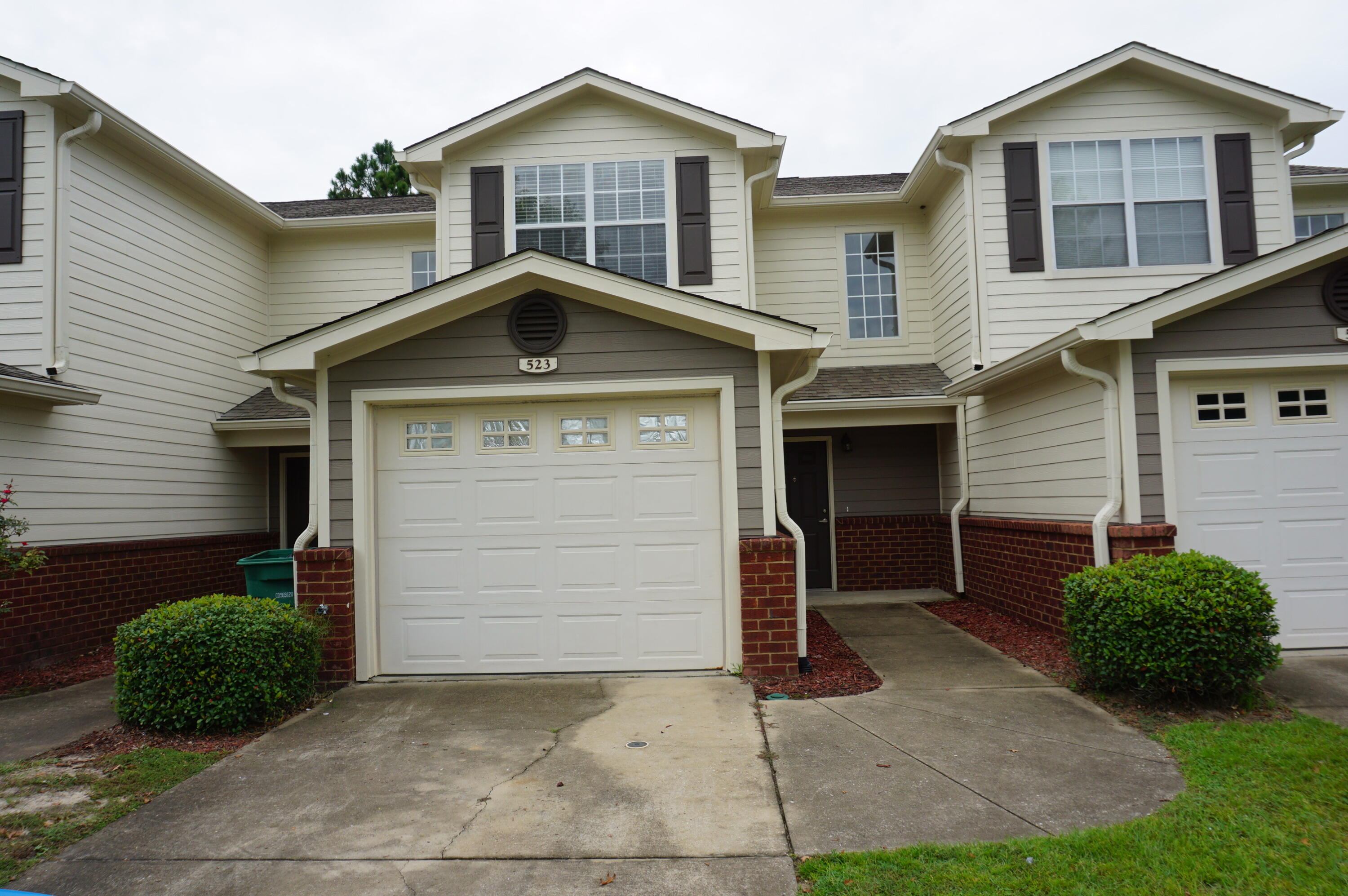 Available 12/27/2021..........Great town home in Eagles Landing Town Home community in South Crestview. Unit features 2/2.5 floor plan. Bedrooms are upstairs as two master suites. 1/2 bathroom downstairs with laundry. Galley kitchen and open concept living room and dining room. Covered front porch and open back patio. 1 car garage. Community pool, play ground area and parking. No inside smoking or Vaping. No pets allowed.
