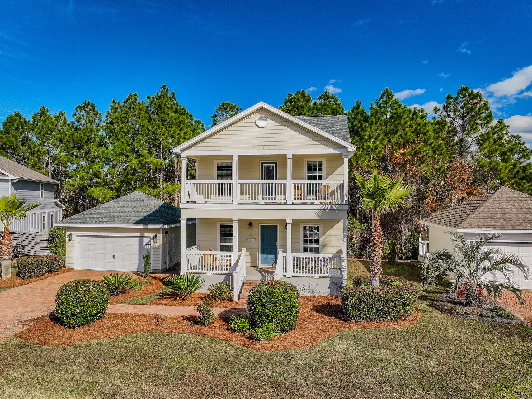 Discover the charm and comfort of this stunning Florida Cottage-style home, where thoughtful design meets exceptional living. Boasting three bedrooms, 2.5 bathrooms, and an array of features, this residence is sure to impress.Upon entry, you'll be greeted by an inviting open floor plan, complete with a spacious family room, dining area, and a well-appointed kitchen. The main level also includes a large pantry, an owner's closet, and a convenient half bathroom.Upstairs, you'll find a versatile space perfect for a home office or playroom, along with three generously sized bedrooms and two full bathrooms. The primary suite features a private balcony--an ideal spot to enjoy your morning coffee or relax after a long day. The backyard offers a serene retreat, complete with a raised deck and a cozy fire pit area. A detached two-car garage provides ample storage for vehicles and beach gear.

Located just a short walk from the beach, this home is an incredible opportunity to embrace coastal living. Don't miss your chance to make it yours!

Walk to shops and restaurants and enjoy the convenience of living close to everything a beach town offers.