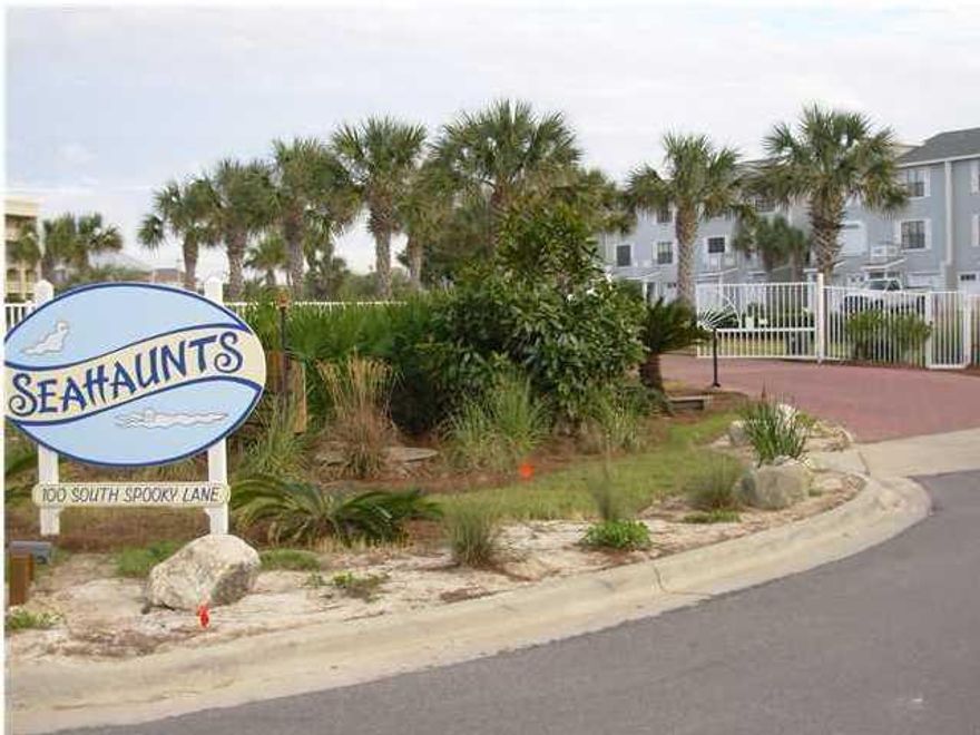 GATED gulf front community with a low maintenance fee. Direct gulf front unit with forever breath taking views.This 4 br 2.5 bth unit is beautifully decorated with tile floors throughout and large family size deck off 1st level with walkway to the beach. Owners and guest at Seahaunts have access to the large pool and hot tub next door at San Remo.Priced to sell.GREAT rental unit or permanent living and low cost to own .. All furnishing convey EXCLUDING the Patterson & Barnes Originals (4) .. which are available for purchase.