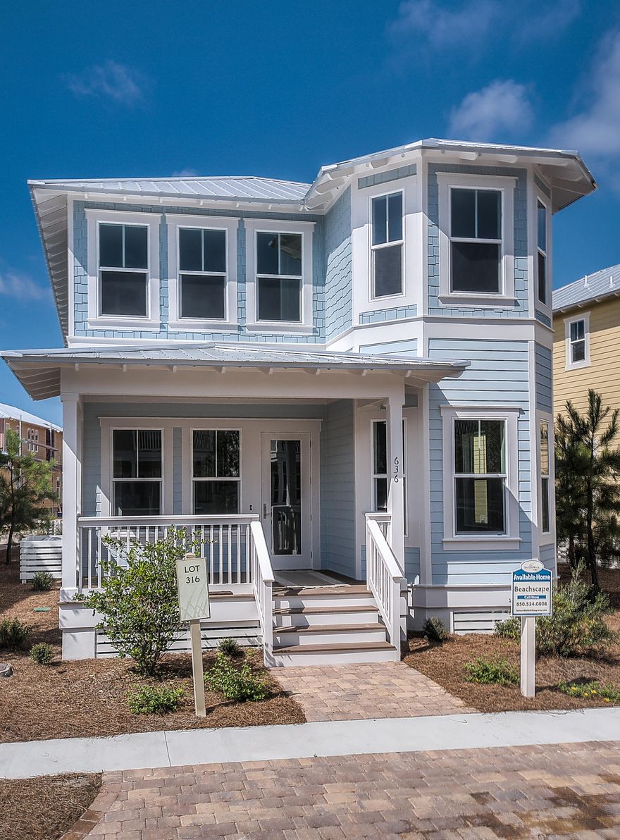 New, high-quality construction home in NatureWalk is ready to move in! NatureWalk is nestled between protected borders of the state forest, adjacent to WaterColor, Seaside, and the heart of 30A. Charming new home offers 2 stories, 1 car garage, 3 bed/3.5 baths, bunk room AND day room. This adorable Beachscape plan has a great master suite on the first floor and another upstairs. Features dark wood floors, upgraded cabinets, granite, tile backsplash, and GE Caf built in appliance package (with gas cooktop) adorn this kitchen. The Gathering Place, the community's amenity center includes: a resort-style beach entry pool, heated lap pool, children's pool, tot lot, hammocks, multiple entertainment areas including a firepit, grills and seasonal BEACH SHUTTLE encompassed by the beauty of Point Washington State Park. Only a short bicycle ride away, you'll find yourself enjoying downtown WaterColor, Seaside, and the gorgeous Gulf Coast beaches! 