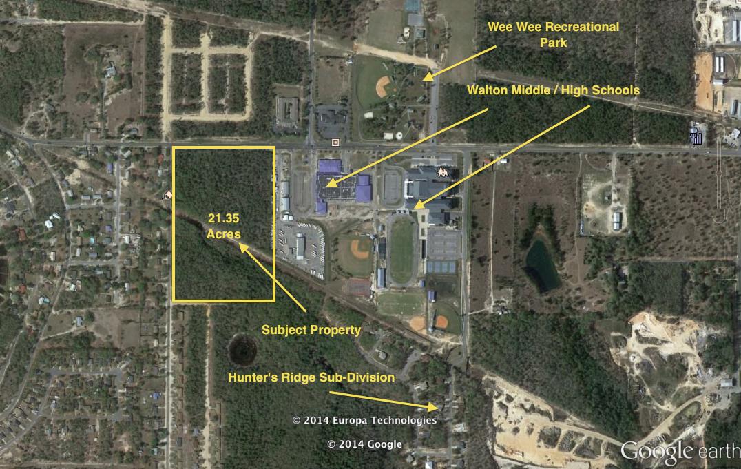 This is a well positioned 21.35 acre vacant tract of land right next door to the Walton County Middle and High Schools.