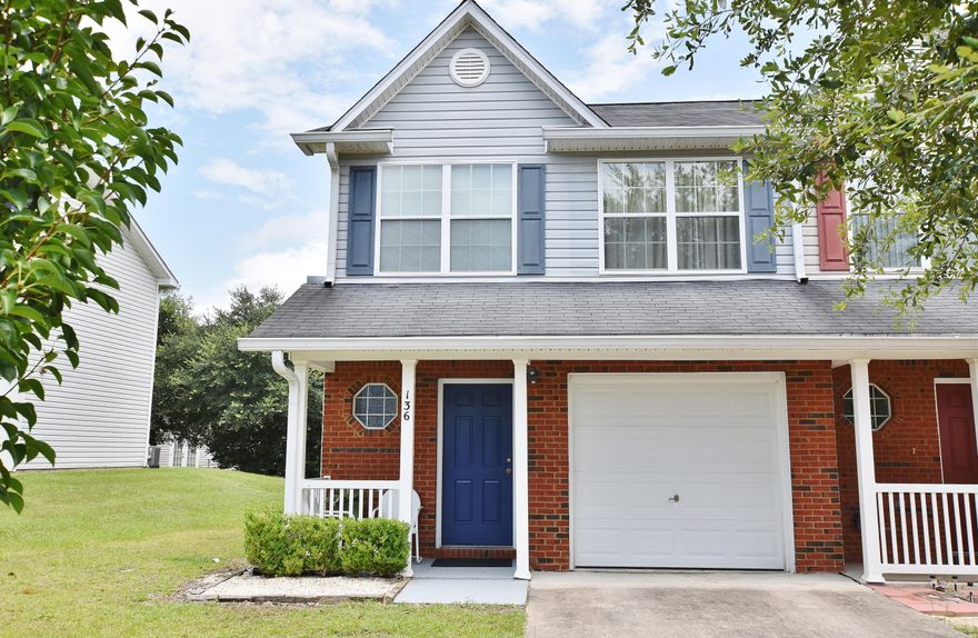 Only one owner, well maintained END unit in Rolling Pines. 3 BEDROOMS 2.5 Baths townhome with GARAGE. These units live large and are designed well. The kitchen opens to the living/dining area with a breakfast bar, and the large picture window and French doors allow for natural lighting. The master bedroom is large enough for a king bed and lots of furniture, has 2 closets (one walk-in) and vaulted ceilings. The Laundry room is located upstairs with the bedrooms - super convenient. Lots of storage room too downstairs, with a pantry and large walk-in (coat) closet. Immaculately maintained, updated lighting - freshly painted patio, porch and front door. HVAC replaced 2016. Half bath downstairs. Buyer to verify all measurements.