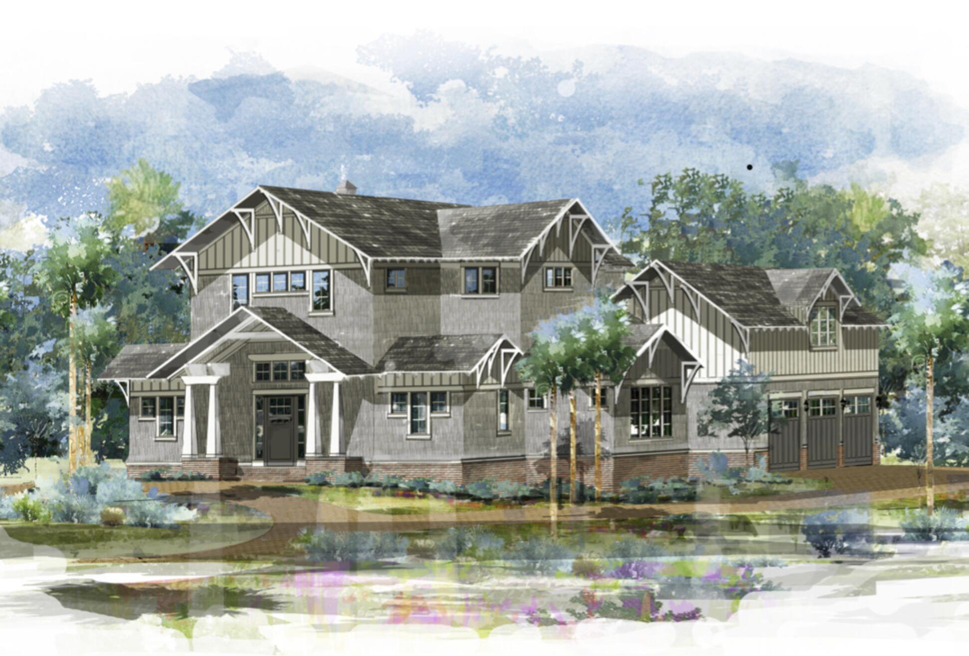 This beautiful stately home is currently under construction with a projected completion date of Spring 2023. The home was designed by J. Michael Hunnicutt, architect, and constructed by a recognized Wild Heron custom home builder. The home boasts approximately 4,700 heated and cooled square feet. It is a two story home with the master bedroom, main living area, flex room, wet bar, butlers pantry and laundry on the first floor. The second floor has three bedrooms with full baths, a den, laundry and walk out porch. The home also has a 3 car garage with bonus room and full bath above. Guests will enjoy the ease of entering the home from a circle drive and large front porch or side owner's entry. The screened lanai has a large sitting area with a majestic fireplace and grilling kitchen.