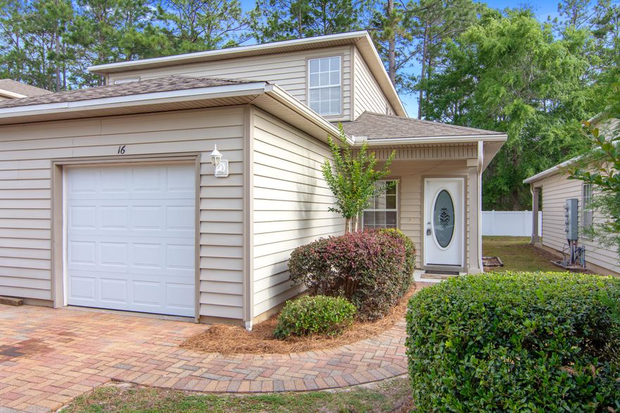 Wonderfully maintained townhouse located near Eglin AFB, 7th Special Forces base, and Hurlburt Field. The kitchen features granite counters and stainless steel appliances including refrigerator, glass cooktop stove, dishwasher and microwave. There is a pantry cabinet for extra storage. Decorative arches throughout are a special touch. There is a downstairs master bedroom and bathroom with access to a covered back porch. Upstairs are two additional bedrooms and a bathroom. Inside laudry area including washer and dryer on first floor. HVAC system replaced 1 year ago. Schedule your appointment to see this townhouse today.