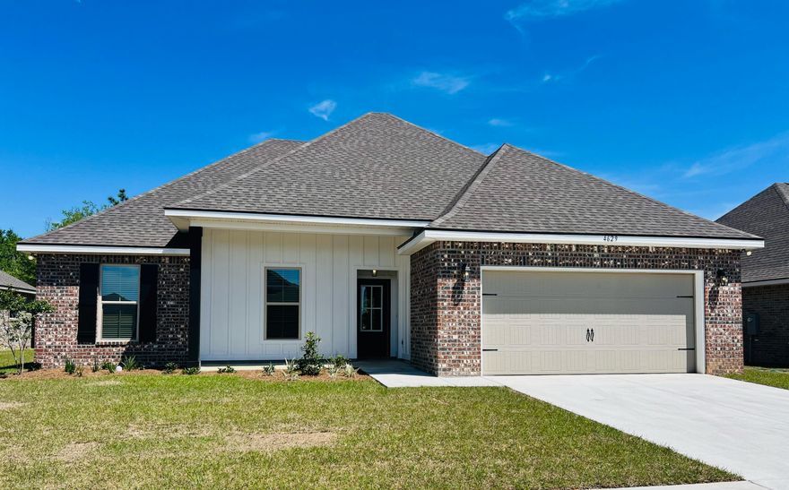 Awesome Builder Rate Incentives!  (Restrictions apply) The IRISES V G in Patriot Ridge community offers a 4 bedroom, 2 full bathroom, open design. Upgrades added (list attached). Features: double vanity, garden tub, separate shower, and walk-in closet in the master bath, ceiling fans in living room and master bedroom, kitchen island, walk-in pantry, recessed can lighting in kitchen, covered porch and patio, crown molding, undermount sinks, framed mirrors, smoke and carbon monoxide detectors, landscaping, architectural 30-year shingles, flood lights, and more!Energy Efficient Features: electric water heater, a kitchen appliance package with an electric range, vinyl low E MI windows, and more!