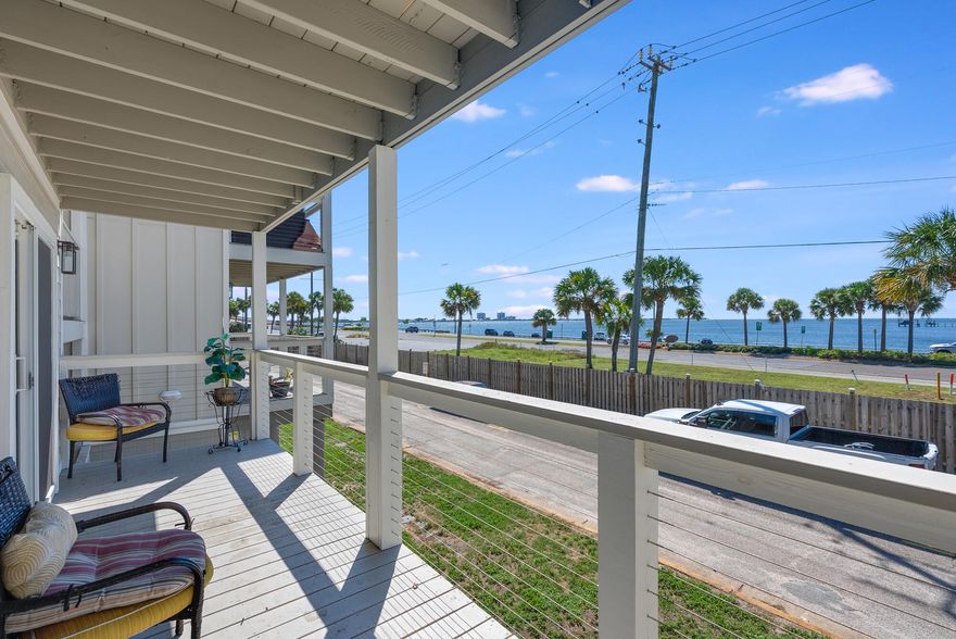 Experience the ultimate in coastal living with this beautifully appointed 2-bedroom, 2-bath condominium, offering stunning water views from every room. From the moment you enter, you'll be captivated by the natural light and serene water backdrop that defines this exceptional residence. The spacious master suite , featuring a walk-in closet and breathtaking views where you can watch dolphins right from your bed. The guest bedroom also includes its own walk-in closet, ensuring ample storage for family or guests. The open-concept kitchen and living area are designed for both comfort and style, seamlessly extending to an oversized balcony ideal for entertaining or simply enjoying the peaceful ambiance of the water. Recent upgrades include brand-new impact-rated storm doors and windows. Residents enjoy an array of resort-style amenities, including a community pool, private neighborhood beach with kayak, paddleboard, and pontoon access, a beachside fire pit, private dry boat storage, and tranquil docks with benches perfect for sunset strolls. Covered parking and oversized storage complete the convenience and luxury of this Waterview home.

Discover a lifestyle defined by comfort, beauty, and the best of coastal living.