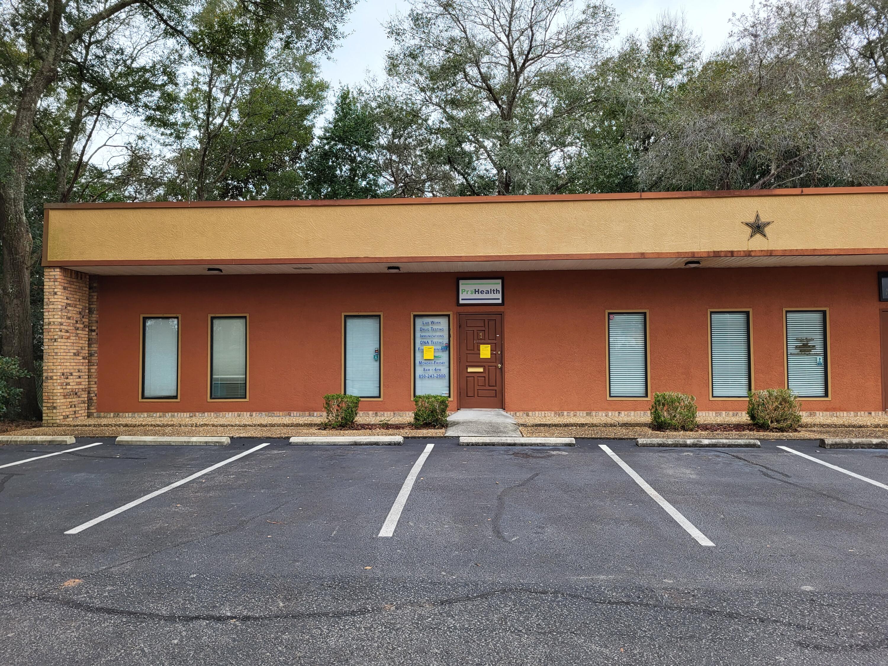 Office has vinyl laminate flooring and ceramic tile, reception area, 4 private offices, coffee bar, 2 restrooms, storage room.