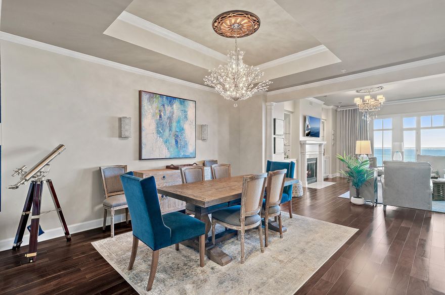 Welcome home to the distinguished Ashford floor plan in Tower Three at One Water Place--a residence that truly exudes luxury, elegance, and refined quality. Upon entering the 14th floor of the highly coveted ''Ashford'' floor plan, you are immediately greeted by breathtaking views of Choctawhatchee Bay. Expansive stately windows, crown molding, new hardwood flooring, and custom window treatments set a tone of sophistication throughout the home. The gourmet kitchen is appointed with top-of-the-line stainless-steel Viking appliances, new quartz countertops, a travertine floor, distinctive cabinetry, and a convenient prep sink, ensuring a culinary experience of the highest standard. The custom-built-in ''Sub Zero'' 144-bottle wine cooler and bar alcove is a welcome addition to the residence. The private balcony features a fully equipped outdoor kitchen, including a gas grill, refrigerator, sink, and wired-for-sound speakers, perfect for entertaining guests or enjoying tranquil evenings overlooking the bay.
The master suite and guest room each enjoy natural daylight, full baths, and lovely furnishings. Furnishings are negotiable. 

