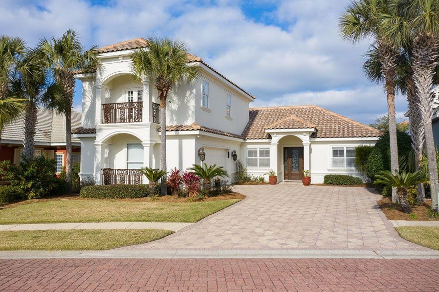 This is the quintessential beach villa located within the gated enclave of Destiny East. The main living areas are all optimally located on the first level with ample parking in the oversized two car garage as well as ideal privacy from the screened lanai with a private pool and adjoining spa built in 2016. This beautiful home offers double height vaulted ceilings and a wide open floor plan complete with a recently remodeled kitchen featuring quartz countertops, stainless appliances including a gas range and ice maker. The spacious living and dining areas are open to the kitchen and are anchored by a shell infused gas fireplace with ample built in storage. The master suite is located on the first level and offers a sprawling en-suite with an oversized walk in closet, dual vanities, soaking tub and a walk in shower. There are two additional bedrooms downstairs that share an en-suite bath as well as a massive second floor bedroom / additional living space that serves as a guest suite, complete with its own full bathroom and Juliet balcony. 

This home has been pristinely maintained as a strict second home but can also be easily transitioned into a top producing short term rental. Other notable features include a freshly painted exterior facade and new air & heating units. Destiny East is heavily amenitized with two gated access points as well as 24 hour security, community clubhouse with a fitness center, movie theatre, resort pool and spa, kids playground and tennis courts.