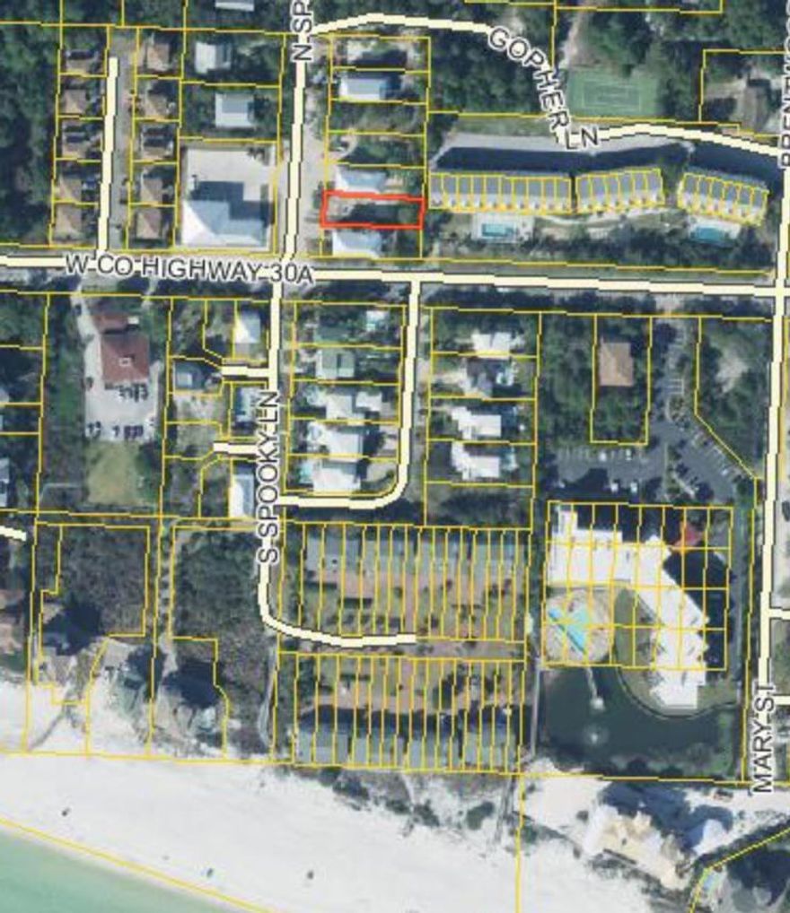 Fantastic Lot with incredible views of the Gulf to the south and west from third floor. Short walk down Spooky Lane to a very secluded public maintained beach access. Short walk to Gulf Place shopping and restaurants. This is last available lot. There is a home on Lot 1, Lot 3 and construction on Lot 4 and Lot 5 Build your investment property or your second home at the beach. One Beach Dream At a Time!