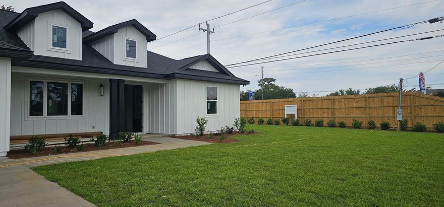 Kick out clause In effect. Back up offers are accepted.Welcome to one of the most desirable location in Navarre that is centrally located for all of your shopping, beaches, and schools. The property is high and dry and nearly .34 acres. Plenty of trees, privacy, and space for the workshop, shed, and pool someday!  Once you pull up to this Craftsman home, you will notice a raised elevation leading up to the double vehicle garage and a sidewalk leading to the double 8' solid wood / glass doors. The grand entrance leads you into the formal living room that opens up to the dining and oversized kitchen. 

The custom cabinets are soft shutting, natural wood tones mixed with a bold color statement island piece! Did I mention you get a GAS tankless heater and also a GAS range to cook amazing meals on. The deep kitchen sink looks right out the back window to view nature and also your oversized 27' patio with double fans. Your master bedroom also has a door leading out to the patio to enjoy those wine nights or those morning coffee Sundays. The kitchen has a staggered kitchen layout to show depth and detail of a kitchen you will love to cook in. Plenty of deep drawers as well for storage. The frosted glass is a beautiful feature for your deep pantry (with no wire shelving) One of your favorite features will certainly be your walk in shower. 

SPRAY FOAM insulation was just added as well, giving you tons of savings in your power bill. This is a huge upgrade that many homes do not have. 

The builder chose high end finishes to make you feel like you are at a spa day, every day! The trendy patterns of the tiles reach the tall ceilings and enclosed with tempered glass. The spare bathroom is equivalent in class & style. The deep soaker tub is one of the best for your guests or children. There is a large upgraded tile that reaches the ceiling and the black vanity is a bold statement. 

 The fixtures throughout the home are trendy as well. The windows are oversized to let natural light pour in, and the ceiling height is 9' with a knockdown finish. There is LVP throughout the home for a seamless finish. If a large laundry room with storage is one of your must-haves, you will LOVE this design. The builder kept your needs in mind! There are custom wood shelves and cubbies in the laundry room. 

Plenty for storage or to use as a mud room as you come in from the garage. Honestly this will be one of the best deals on the market. 
Most lots being built on these days are neck and neck with neighbors and this will give you more room to enjoy! 

Along with high end finishes, hardi board exterior, architectural shingles, landscaping, deep well with irrigation, and 4 nicely sized rooms with 2.5 bathrooms. We would love to work with you, so set up a PRIVATE TOUR TODAY and see if this is THE ONE! 
** On track for a MAY 2025 closing **

Keep in mind, construction is active daily and you must contact a licensed agent prior to coming on the property. 
