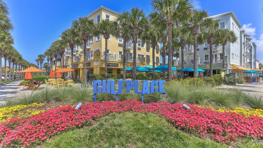 Gorgeous Panoramic Gulf Views & Dedicated Beach Access Located Just Across the Street! Large 2 Bedroom and 2 Bath Condo located in Gulf Place off 30A in the Caribbean building! It has two spacious bedrooms and a sleeper sofa in the living area plus a custom bar! The kitchen includes granite counters, a bar, spacious living area with gorgeous Lake & Gulf Views! The condo is updated and has a contemporary style. There is a convenient BBQ grilling area below the balcony. Owners/Guests also have access to all Gulf Place amenities: 3 pools, hot tubs, tennis, shuffleboard, walking trails, Green Spaces, large outdoor amphitheater offering events & concerts, multiple convenient deeded beach accesses and more!