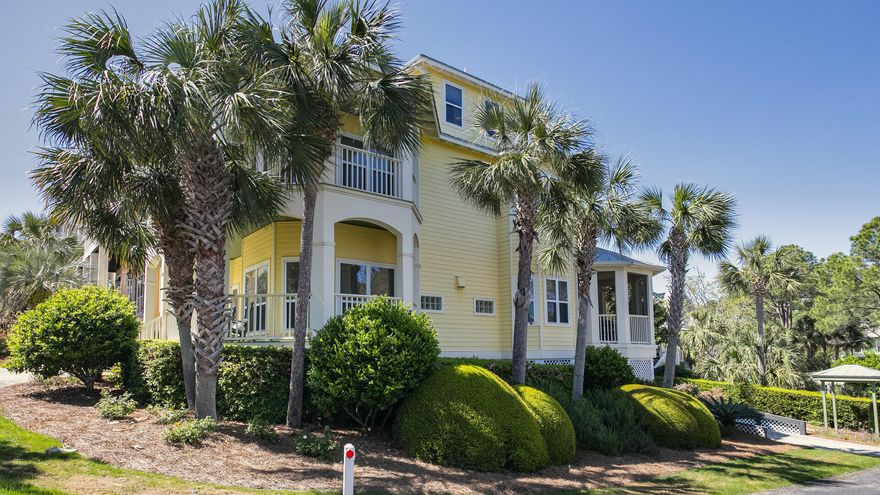 Wow, looking for a room with a view?  This charming home perched on a corner lot at 40 feet above sea level offers great views, tons of natural light, 3 en-suite bedrooms a large tower room (currently a bunk room) and an additional full bath.  Expansive decks/porches and outdoor spaces enhance the coastal lifestyle.  This gated neighborhood off of Hwy 30-A exudes charm and has its own community pool.