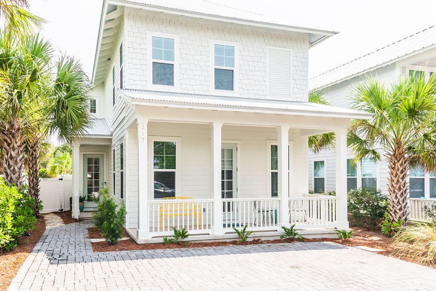 Beachside Retreat with Private Pool - Fully Furnished and Steps from the Shore!Where coastal charm meets modern luxury, this beautifully designed beach escape is just a two-minute walk to the sugar-white sands of Panama City Beach. Fully furnished and in excellent condition, this home is an exceptional choice for a vacation getaway or high-performing rental investment. While this home has been gently used, similar homes in the area with heavier rental history have generated $150K+ in annual rental income, making this a prime opportunity for investors. Built in 2018, this thoughtfully designed home features an open-concept living and dining area filled with natural light and accented by stylish shiplap details. French doors open seamlessly from the spacious living room to the private