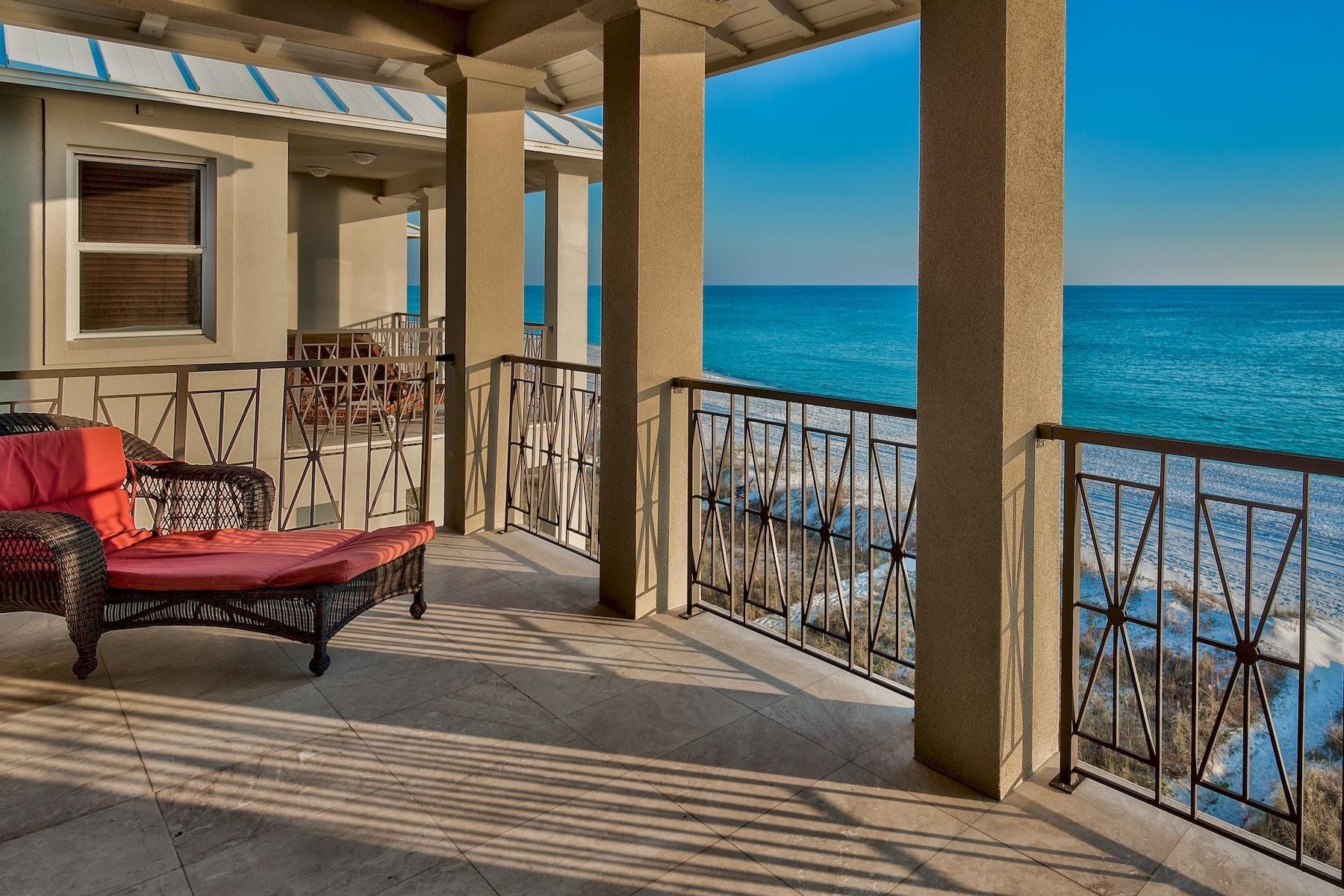 Welcome to the essence of gulf front luxury. This immaculate rental producing property has over 45' of beach frontage while being perfectly positioned to absorb the Gulf of Mexico's finest scenery. The panoramic Gulf view along with being centrally located in Miramar Beach only adds to the 160k this home produces. This residence features 5 bedrooms, a heated pool, and a plethora of parking.