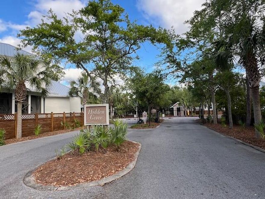 Welcome to Hidden Grove - A charming southern cottage inspired neighborhood that offers excellent amenities, character and a centralized location in South Walton.  Lot 64 is on a cul-de-sac and is just two lots from the Community Pool! Hidden Grove's architectural design requirements and location make it the ideal community to call home. Design requirements include metal roofs, specific types of siding and minimum porch sizes keep the homes consistent in appearance but allow for a wide range of design options and appearances. Neighborhood features include a large community pool with restroom facilities, pergola, chairs and tables, secure gated entry, lighted sidewalks and a pet waste station near the community mail center. Hidden Grove's proximity to the renowned beaches of 30A, Topsail State Park, Grand Blvd. & Sacred Heart Hospital ensures convenience and accessibility. As a community with restrictions on short-term rentals, complete with a subdivision pool and 24-hour gated security, Hidden Grove presents an ideal location to build your dream home on the Gulf Coast!