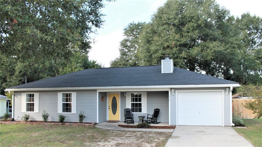 Adorable move-in ready 3 bedroom, 2 bath home for under 150K!! This home is complemented with a NEW dimensional shingle roof, large kitchen with oak cabinets, NEW stainless appliances, tons of counter and cabinet space, and a bonus room that can be used as a study/office area and a fireplace. Master bedroom has a cultured marble vanity and a garden tub. The additional bedrooms are nice sized and share the additional bathroom. Ceiling fans throughout for cooling efficiency, plus double-pane windows. As you exit the home onto the back patio through the french doors, you'll notice the large back yard with privacy fence and beautiful mature trees. This is truly a great buy for under 150K!!