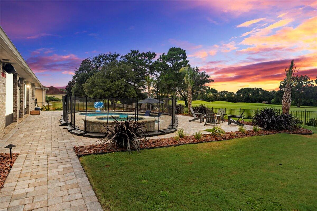 Modern Luxury Meets Golf Course Living | 4 Bed | 2.5 Bath | Private Pool. Experience everyday elegance in this modern 4-bedroom, 2.5-bathroom home, perfectly positioned on the 5th hole of Hidden Creek Golf Course- where panoramic views and peaceful surroundings create an unmatched lifestyle. As you arrive, a professionally landscaped entrance with a long, stately driveway and a stone retaining wall offers immediate curb appeal and a sense of privacy. Step inside and discover a thoughtfully modernized interior designed for both comfort and sophistication. At the heart of the home is a chef-inspired kitchen, featuring an abundance of custom cabinetry-ideal for organization, hosting, and culinary creativity. The open-concept living area is anchored by a dramatic floor-to-ceiling stone fireplace, adding warmth and architectural character. Then retreat to your private backyard oasis, where a sparkling pool invites you to relax, entertain, or simply enjoy the view of the fairway stretching beyond your fence line. With modern finishes throughout, generous living spaces, and a setting that blends natural beauty with luxurious comfort, this home offers the best of indoor-outdoor living in a premier golf course location. This is more than a home, it's a lifestyle. Schedule your private showing today and experience the difference.