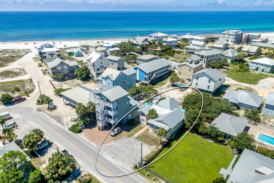 Awesome location in Grayton Beach! This 9 bedroom, 8 bath house, with a separate apartment, is close to the beach and the restaurants and shops in Grayton. Come in from the beach and take a dip in the private pool, then walk across the street to Chiringos for dinner. This home is perfect for a large family gathering or rental property.All measurement and information is believed to be accurate but should be verified.