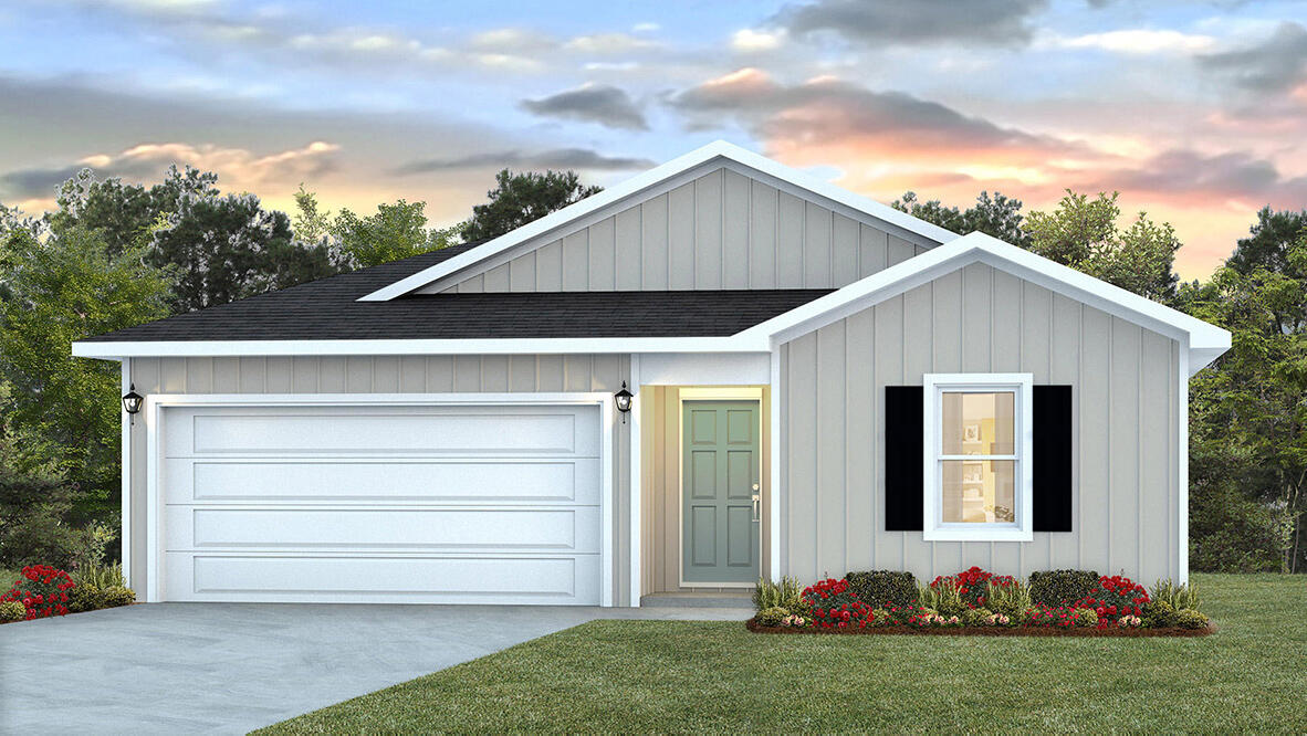Shoal River Landing offers residents a community pool, cabana, underground utilities and sidewalks. The Freeport is a stylish 4 bed, 2 bath home, 'fabulous' open floorplan design. GREAT for easy living and entertaining. The beautiful kitchen features: large island bar, pantry and all stainless appliances, smooth top range, built in microwave. Spacious Bedroom 1 and the adjoining bath have a large walk-in closet. The latest in gorgeous wood look flooring throughout, and PLUSH carpet in the bedrooms. The Smart Home Technology package provides several Smart Hm. devices for your convenience. VERY convenient South Crestview location.  Easy access to Ft. Walton/Destin area beaches & just minutes to golfing.