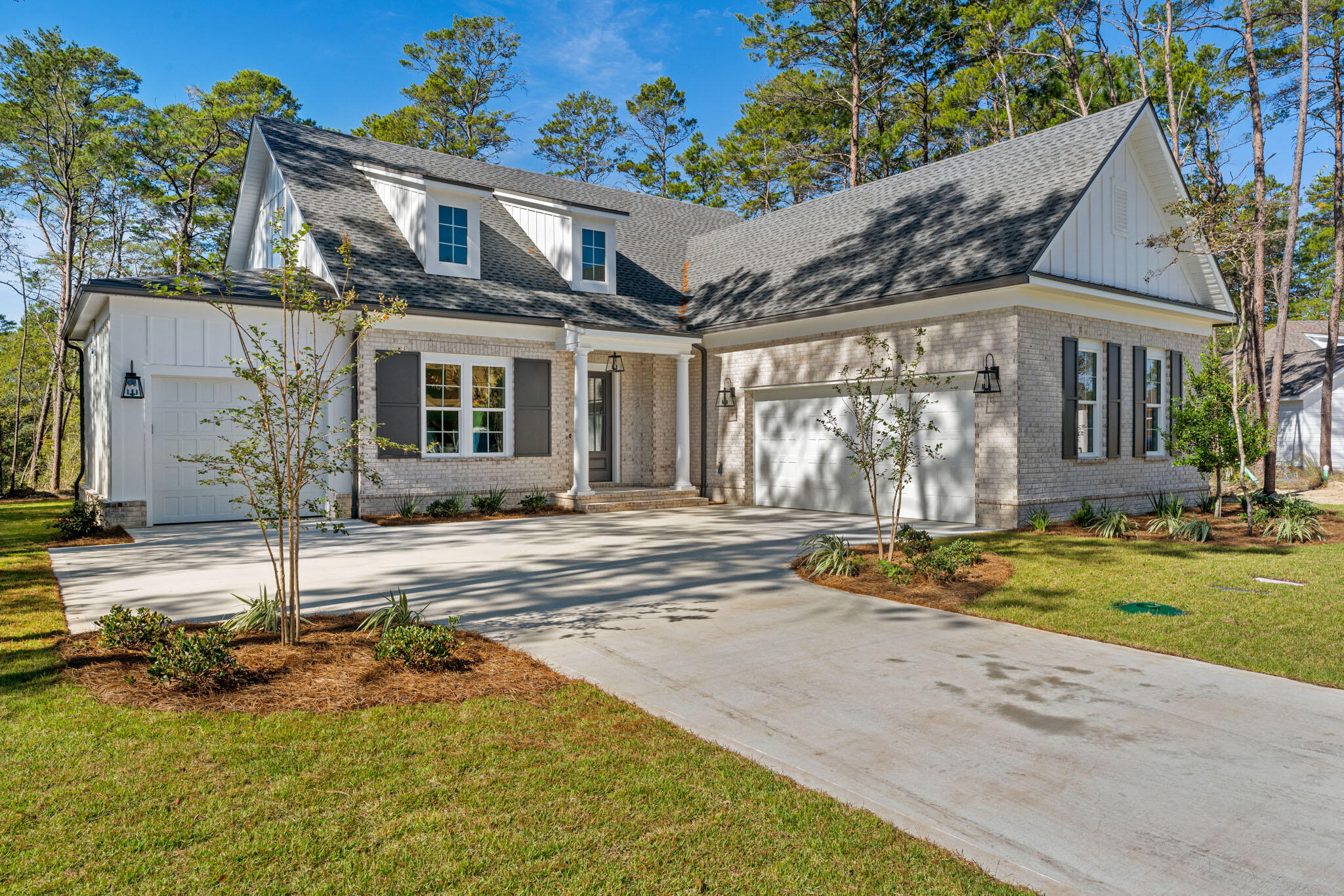 This gorgeous 2 story new home in Deer Moss Creek is move in ready!! This beauty boast 3 bedrooms plus a study, 3-1/2 bathrooms, open floor plan, 3 car garage and conveniently situated in the cul-de-sac. In the first floor you will find the beautiful living room, breakfast area, kitchen with a fabulous island, study, powder room, master bedroom, master bathroom with a big walking closet, and covered back porch. The second floor boast 2 large bedrooms with private bathrooms, an awesome loft and attic area. Deer Moss Creek is a master planned, front porch community with charming, single family homes and commercial properties all set amongst tree line lots, walking paths, parks and more. Phase 2 will have a community pool, clubhouse and basketball court.