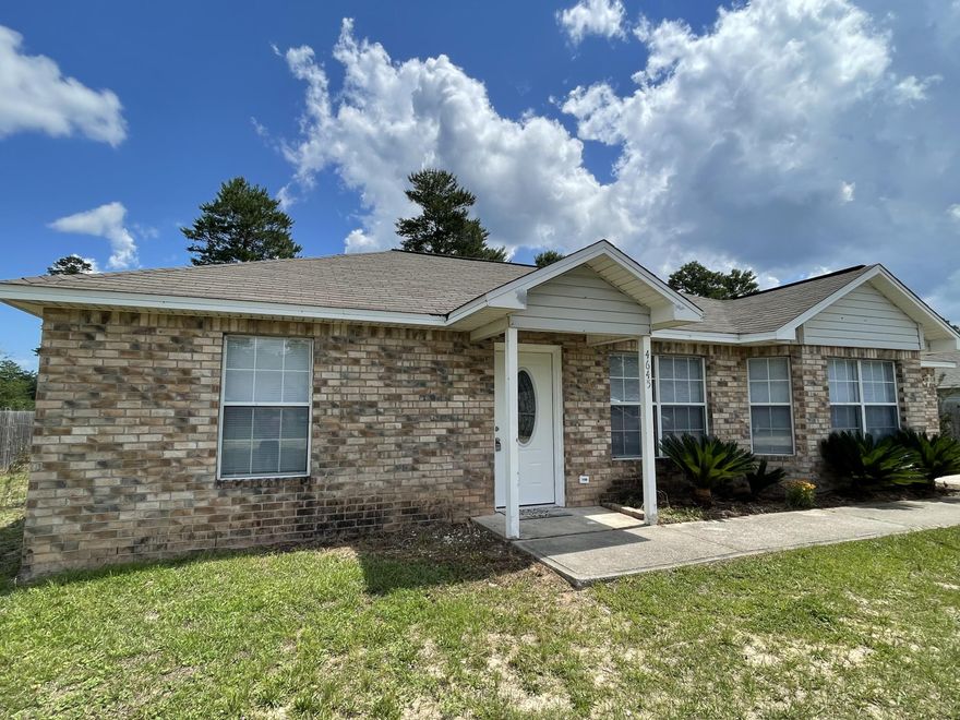 Welcome Home!!! Three Bedroom two bath updated! Come settle down in this quiet and peaceful neighborhood here in the heart of Crestview. Step into your forever home and take in the beautiful Living room that opens up to the light and bright eat in kitchen featuring stainless steel appliances Stainless dishwasher stainless smooth top stove stainless microwave stainless refrigerator and plenty of Solid surface  granite counter space and backsplash. Perfect home for hosting family gatherings. New Laminate flooring, New carpet ,new paint ,Shiplap accent wall LED lighting LED master vanity mirror level lot brick front van on three sides slab on grade ,level yard! Located a short distance of schools, shopping and a short drive to your local beaches.