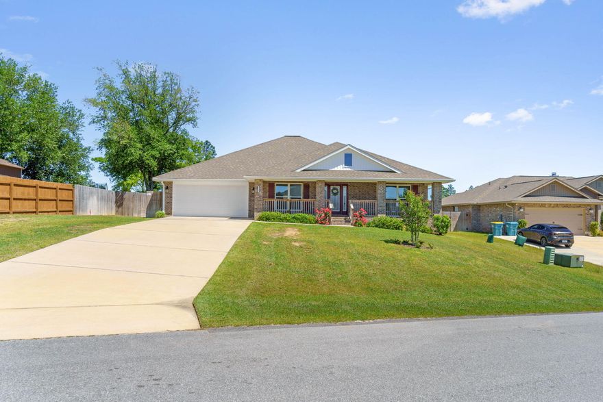 Located in a desirable community with amenities including a pool and park, this stunning 2021 built home boasts a perfect blend of modern luxury and timeless elegance. This home has undergone a comprehensive pre-listing inspection, with all necessary repairs completed, providing peace of mind. With 5 bedrooms and 3 bathrooms, this spacious all-brick home offers plenty of room for comfortable living and entertaining. The attention to detail is evident with trey ceilings and luxury vinyl plank flooring throughout the main living areas, and upgraded carpeting in the bedrooms. The gourmet kitchen features exquisite granite countertops, stainless steel appliances, and ample cabinet space, making meal preparation a delight. Step outside to your private oasis, where a fenced backyard offers privacy and security, perfect for relaxing or entertaining under the charming pergola. Residents of this community also have access to a sparkling pool and a serene park, creating endless opportunities for recreation and relaxation right at your doorstep. Don't miss your chance to own this meticulously kept masterpiece! Schedule your showing today and make this exquisite home yours.