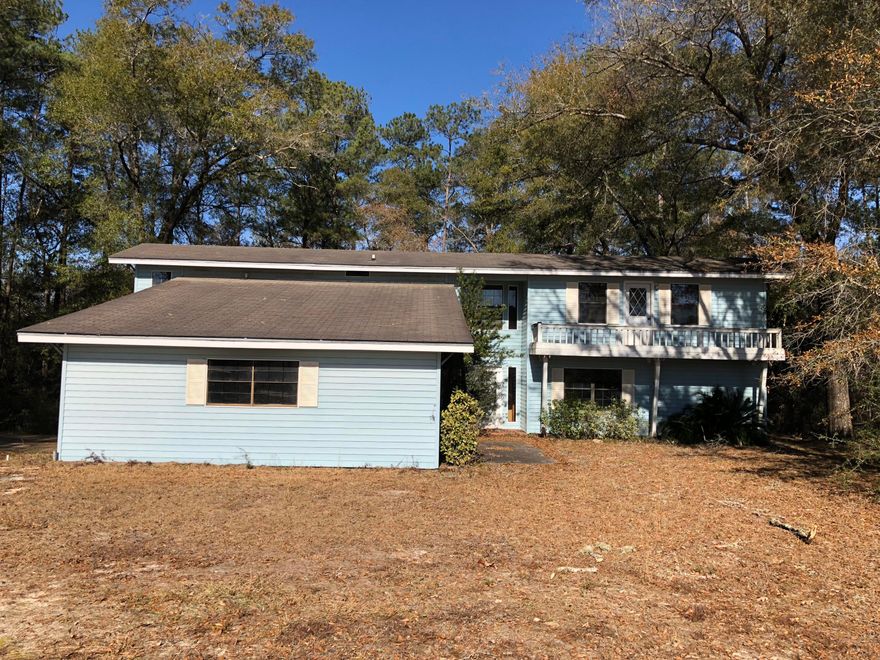 Great Deal & Opportunity to own a home with 6 acres on the out skirts of Crestview! Also an extra 11 acres is available to purchase for $55,000.This 3 bedroom 3 bathroom Home has a lot of living space with a balcony on the back. The seller is willing to give allowance towards updates to the home.All offers will be considered