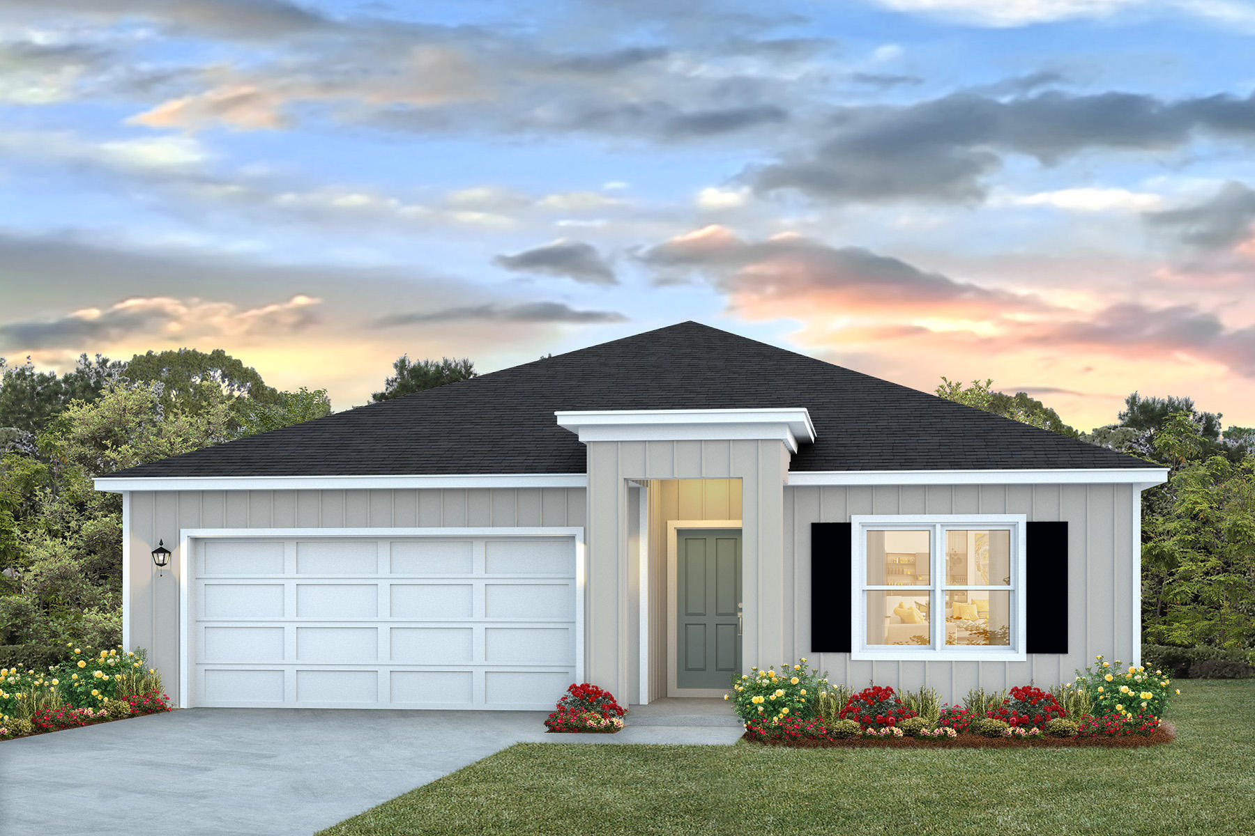 Now selling new construction homes in Owl's Head. This community is located in Freeport Florida. The Cali features a kitchen and living area with an open design that seamlessly integrate with the dining area. Interior features include EVP flooring, beautiful cabinetry in ivory, laminate countertops, a Smart Home package with DEAKO Smart Switch. Owl's Head is convenient to restaurants, shopping, golf courses, a regional sports complex, the E.O. Wilson Biophilia Center, and several marinas. It is 36 Miles to Eglin Airforce Base, 37 Miles to Duke Field, and 23 miles to Sacred Heart Hospitals.