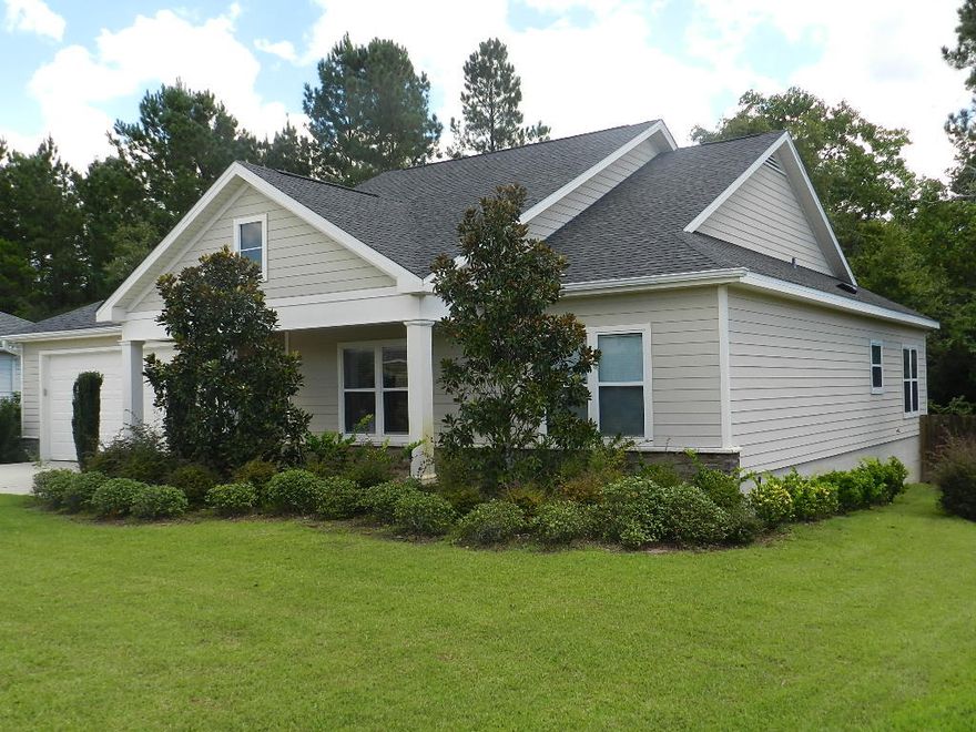 This is super cute 3 bedroom, 2 bath home with an attached 2 car garage. The home features vaulted ceilings, hardwood, tile and carpeted flooring and a nice size fenced back yard. With fresh paint and new carpet, this home is ready for you to move in. Great community and located close to shopping, schools and employment opportunities.