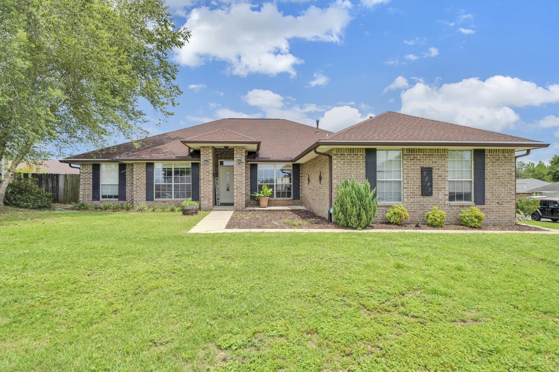 Do not miss out on this beautiful spacious home in amazing neighborhood!!! This home is situated on a corner lot with plenty of front and backyard space, located south of I10 with easy access to Eglin AFB, 7th Group and Duke Field. The home features: a split floor plan; formal dining room and office/den as you enter the home. The large kitchen has ample counter and cabinet space in addition to a breakfast area. The large open living room has a gas fireplace and vaulted ceilings. There are 4 large bedrooms and 2 bathrooms. Master bathroom includes double vanities, 2 walk in closets and spacious garden tub. The home has a 2-car garage and driveway on the side. Finally, the shed in the fully fenced backyard conveys with home as well! Act quickly, this home won't last long!