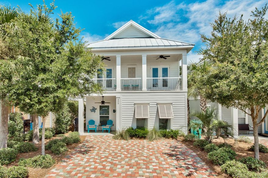 Discover this remarkable Florida cottage, Sea Salt, located in one of Destin's most highly sought after gated neighborhoods, Villages of Crystal Beach. Sea Salt would be a phenomenal investment opportunity with gross annual rental income projected at over $56,000! Truly one-of-a-kind, this pristine home is characterized by its beautiful coastal dcor and desirable open concept floor plan. The first level features the main living room and dining area, which are large and inviting. The kitchen is comprised of marble countertops, tile backsplash, stainless steel appliances and a spacious center island that can easily accommodate a large group. The master bedroom is warm and inviting and connects to the master bathroom, which features a beautifully tiled walk-in shower. Upstairs is home