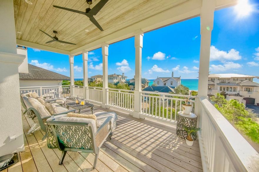 Welcome to an exceptional coastal retreat in the gated, non-rental community of Stallworth Preserve -- 68 Stallworth Blvd. This masterfully designed 3-story home, built in 2021, embodies refined beach living with sweeping views of the white sand beach and emerald green waters of the Gulf. As if Gulf views weren't enough, this gem is located on a coastal dune lake as well. Step inside to discover ~3,908 sq ft of living space highlighted by 5 spacious bedrooms and 7 baths (five full, two half). On the ground level you'll find a welcoming entry, laundry area, a two-car attached garage, and an amazing outdoor living area complete with a summer kitchen and a private pool -- all overlooking the serene coastal dune lake. Upstairs, four bedrooms each come with their own ensuite bath, offering privacy and comfort for residents or guests. The top floor is dedicated to living at its finest: a luminous living room, dining area, and gourmet kitchen  all arranged to maximize the stunning Gulf and lake views. Also on this level is an expansive master suite, making this the ultimate retreat space. This home combines beach house charm with modern amenities: double-pane windows, storm-ready doors, ceiling fans, a tankless water heater, and efficient electric systems. Outside, the property sits on an ~8,712 sq ft lot in a private, secluded enclave  with direct beach access located just across the driveway. A rare find in this prized 30A neighborhood. Whether you're seeking a luxury retreat, a coastal vacation base, or a high-end investment property, 68 Stallworth Blvd presents a rare opportunity  combining privacy, panoramic water views, and turnkey elegance, in a location that offers both serenity and access to the Gulf.

