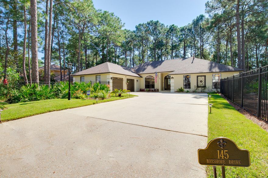 Immaculate, fully-upgraded, single-story 4/3 custom brick home with no HOA and TWO Master Suites! This home has been completely renovated over the last 2 years with almost $200,000 in updates - new roof, HVAC and water heater. Pristine kitchen with chef quality gas cook top, Bosch dishwasher, stainless appliances, Quartz countertops and Travertine floors throughout - Just across the street from the Bay! Beautiful landscaping with a gentle water feature and fountain. Backyard borders park creating a very private back yard area great for entertaining! One block from Legion Park and public boat ramp makes this home perfect for the boat enthusiast! It's spotless & ready for immediate move-in! Check it out today!