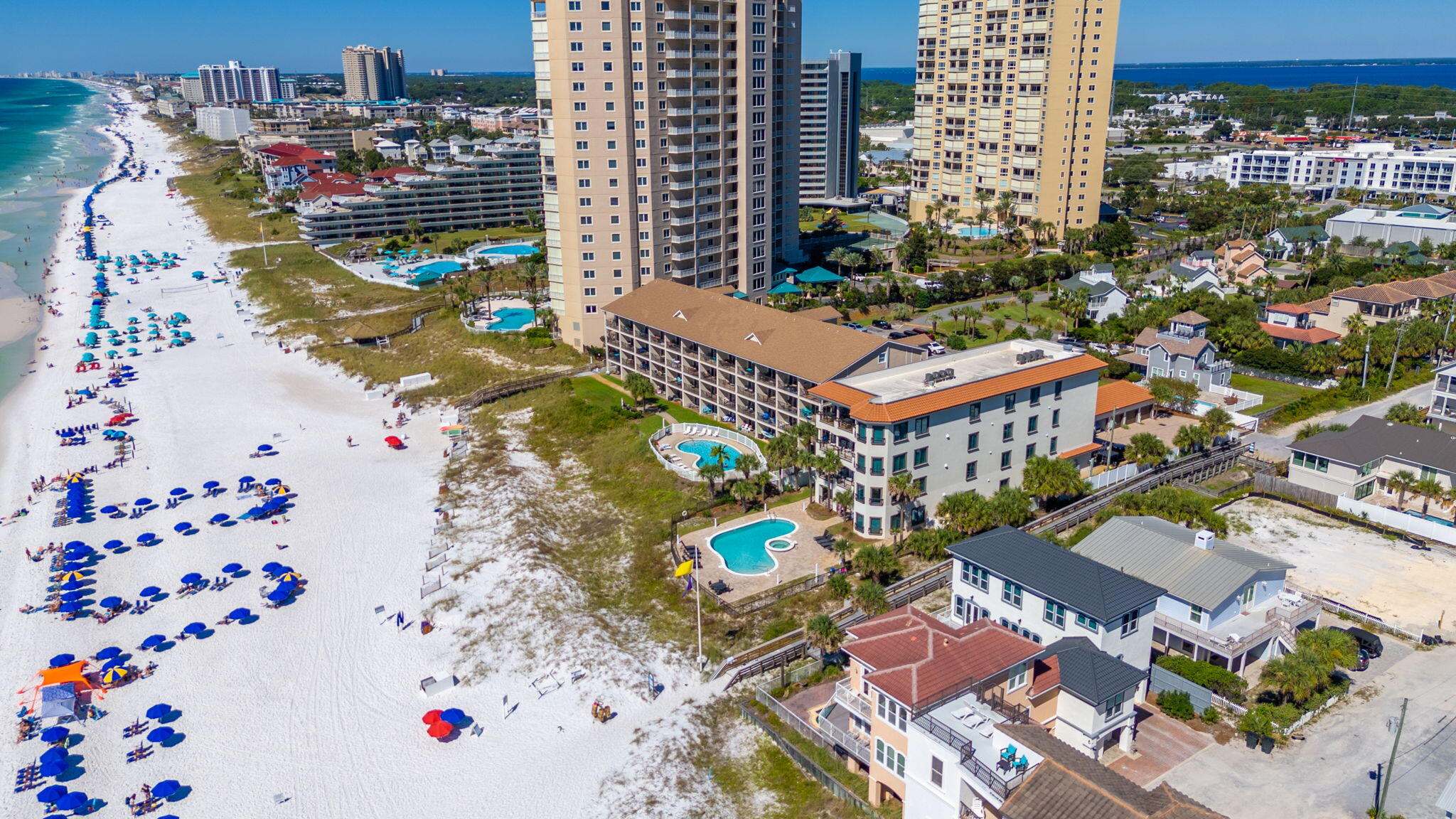 EXQUISITE AMAZING GULF FRONT PENTHOUSE WITH 5 BEDROOMS! Discover unparalleled luxury in this exclusive Gulf-front penthouse at ''Villa Burago,'' a prestigious condominium building in the heart of Miramar Beach. This stunning 5-bedroom, 5-bath residence with 1 car garage, offers 4112 square feet of elegant living space, featuring breathtaking, forever views of the Gulf of Mexico from every angle. This unit is one of only four exclusive penthouses. The expansive open-concept layout, seamlessly blends indoor and outdoor living, with a spacious balcony overlooking the gulf & pool, perfect for enjoying sunrise/sunsets!  Each bedroom is a private retreat. This penthouse offers an unrivaled lifestyle. Be steps away from the pristine white sand beaches, close proximity to world-class dining, shop