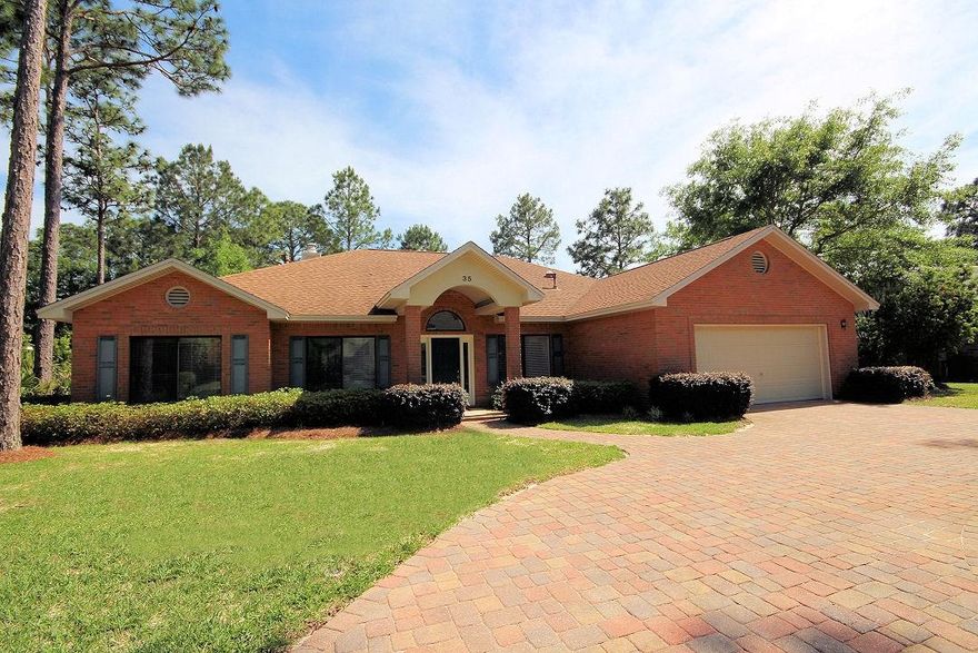 Make Offer !!!!Wonderful all brick home located in Southwind subdivision of Bluewater Bay. This home has never been a permanent residence and it shows it. (second home)Great open split floor plan, Features 3 bedrooms, great room w/gas fireplace,welldesigned kitchen with center island,breakfast nook,formal dining room,office,large master over looking the golf course,lovely master bath with his & her sinks ,jack&jill closets,very roomy guest bedrooms ,large covered screen patio,oversized garage including golf cart storage.Recent improvements include the brick paver driveway,newer roof,landscaping,new style skylights.This pristine home is a must see !!!