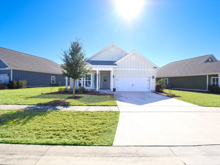 Come check out this amazing 3/2 home located in the Firefly subdivision in Hammock Bay! This beautiful home has an open floor plan, hardwood floors throughout, 9 foot ceilings, crown molding, recessed lighting and much more! The kitchen has a large island and spacious pantry. The Firefly subdivision is a gated community with its own pool, clubhouse, pickle ball court and lawn care. Get to the beautiful beaches of South Walton in just 15 minutes!! All measurements, HOA fees and amenities are advertised to the best of knowledge and should be verified for accuracy by buyer if important.