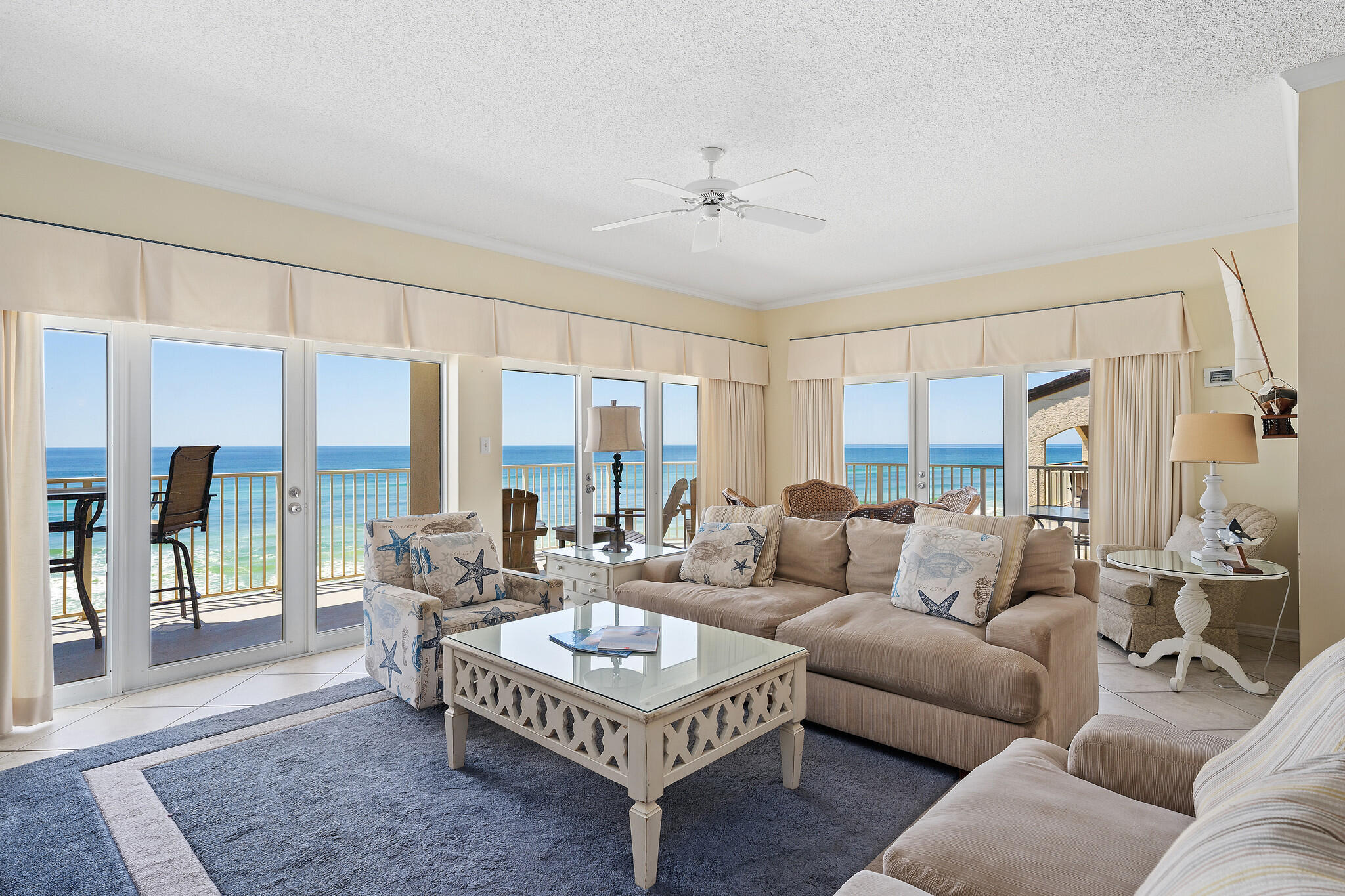 Absolutely breathtaking views! This three-bedroom three-bathroom condo, in the heart of Seagrove, offers unobstructed views of the Gulf of Mexico with amazing sunsets. The kitchen boasts open concept to dining and living area with a breakfast bar attached. Included are 2 numbered parking spaces assigned specifically to your unit. The best thing, there are only 2 units per floor with a total of 4 floors. Don't miss the opportunity for a view like this in a highly desirable area of 30A. It is the responsibility of the buyer to verify all measurements, quarterly fees, special assessments,and legal action, if any.
