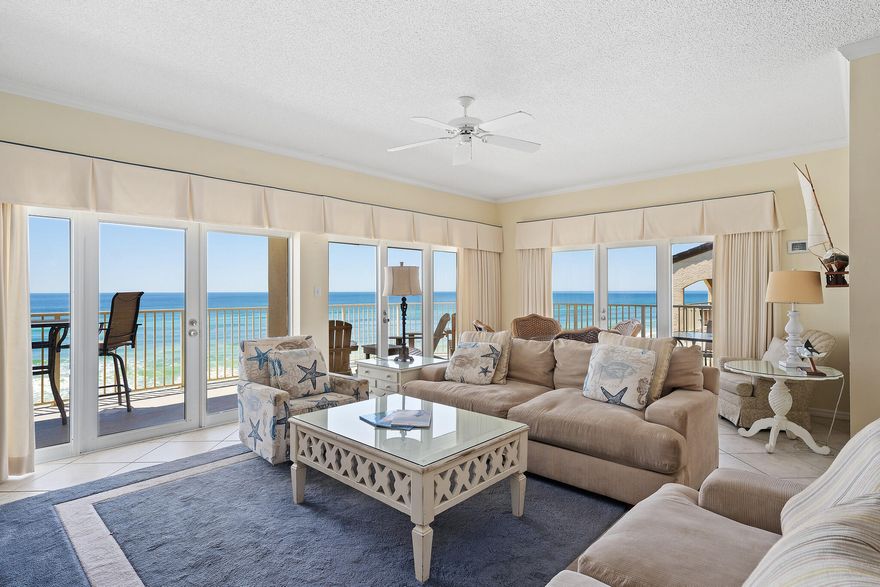 Absolutely breathtaking views!  This three-bedroom three-bathroom  condo, in the heart of Seagrove, offers unobstructed views of the Gulf of Mexico with amazing sunsets.  The kitchen boasts open concept to dining and living area with a breakfast bar attached. Included are 2 numbered parking spaces assigned specifically to your unit.  The best thing, there are only 2 units per floor with a total of 4 floors. Don't miss the opportunity for a view like this in a highly desirable area of 30A. It is the responsibility of the buyer to verify all measurements, quarterly fees, special assessments,and legal action, if any.