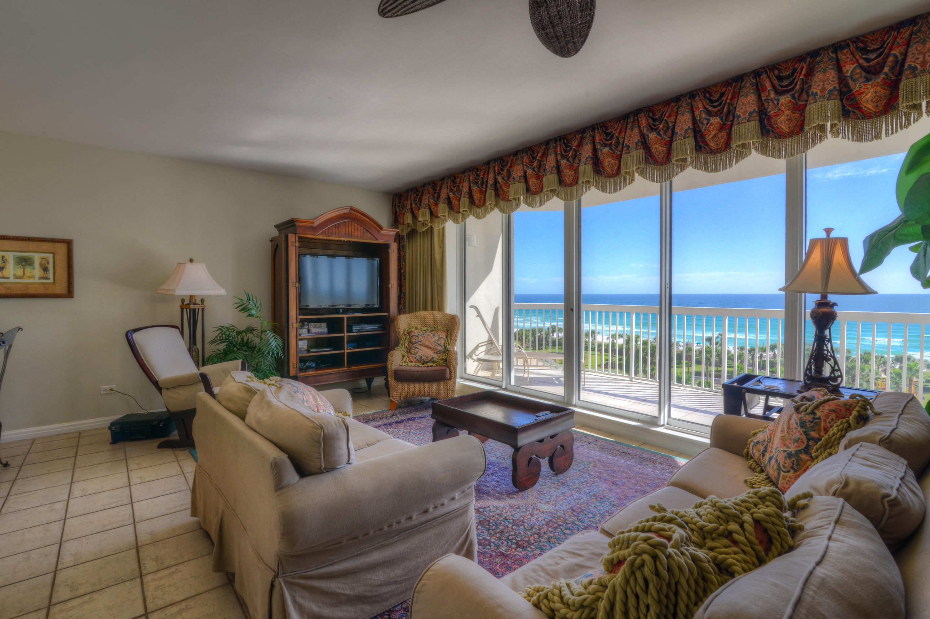 Welcome to St. Croix at the luxurious Silver Shells Resort. This spacious 7th floor end unit showcases wonderful views of the Gulf of Mexico and the resort's lagoon pool. This 3 bedroom condo has 9' ceilings, floor to ceiling glass doors and windows and tiled flooring throughout. The impressive master has balcony access to the Gulf-front balcony. The 2 additional bedrooms each have a private bath and share a north facing balcony. The condo has a deeded parking space in the garage and an assigned storage cage. Silver Shells is the premier beach resort in Destin offering over 1000' of beach, tennis, spa, Ruth's Chris Steakhouse, fitness center, and beach front grill. Silver Shells is still THE place to call home.Taxes for 2015 were $7087.47 and HOA fees are a total of $3448 per quart