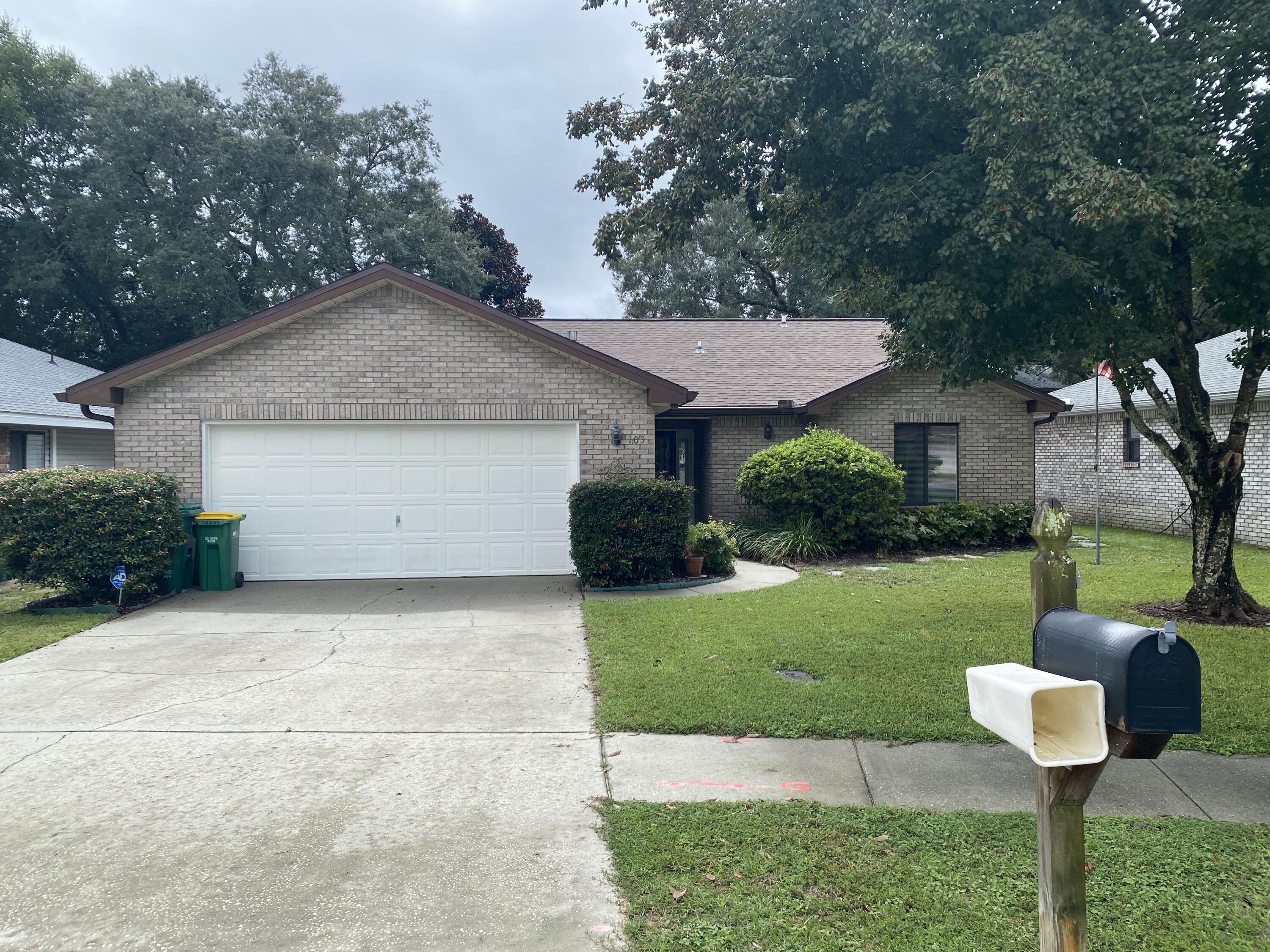 AVAILABLE NOW: Bright and open rental available now on popular Poplar Place in central Niceville. This 2/2 1529 square foot home with extra large 2 car garage features livable open floor plan. Vaulted ceilings gives way to a sunny patio room along with a screened porch room attached. The kitchen features granite counters with tile and carpet throughout the home. The primary bedroom en suite features a large walk in closet. Walk to Niceville HS, Ruckel MS, the Niceville library and the Niceville Children's Park. NO pets of any kind with NO smoking on the premises. Lawn care provided by the owner. Can be furnished if needed, 7 month longer leases an option. This is an owner managed home but please call Kristen Dubay 850-716-4420 to make an appointment with them.