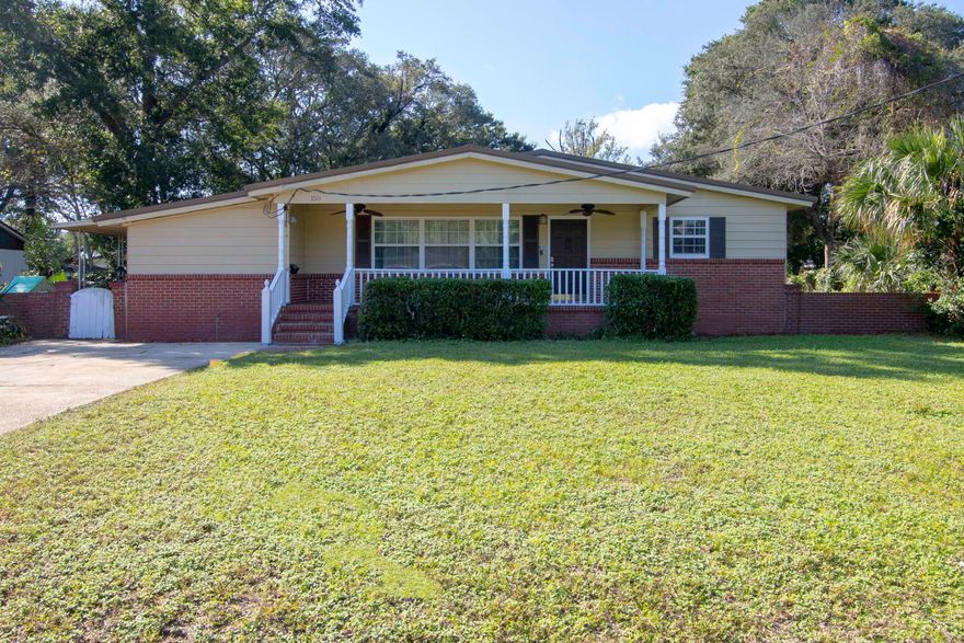 Looking for that large 4 bedroom 3 bath home? Convenient to both bases, shopping, work and the beach!. Per seller roof was replaced in 2014. HVAC replaced in 2015. New gas water heater (2018). Come see this home with open living room with hardwood floors. Large family room or dining room with gas fireplace and built in shelving on both sides. Kitchen has lots of cabinets and breakfast bar plus eat in kitchen area. Two bedrooms and one bath off the living room with hardwood floors. There are two master bedrooms, both have their own bathrooms, one with bathroom with custom cabinet and a walk-in-closet. The other has its own separate entrance so it can be used as a mother-in-law suite. Inside laundry room off the master bedroom. There is a storage room in the main house. A large workshop or man cave in back yard with electricity and attic storage. A deck in the backyard and patio on the side yard.  Buyer to verify all square footage. 