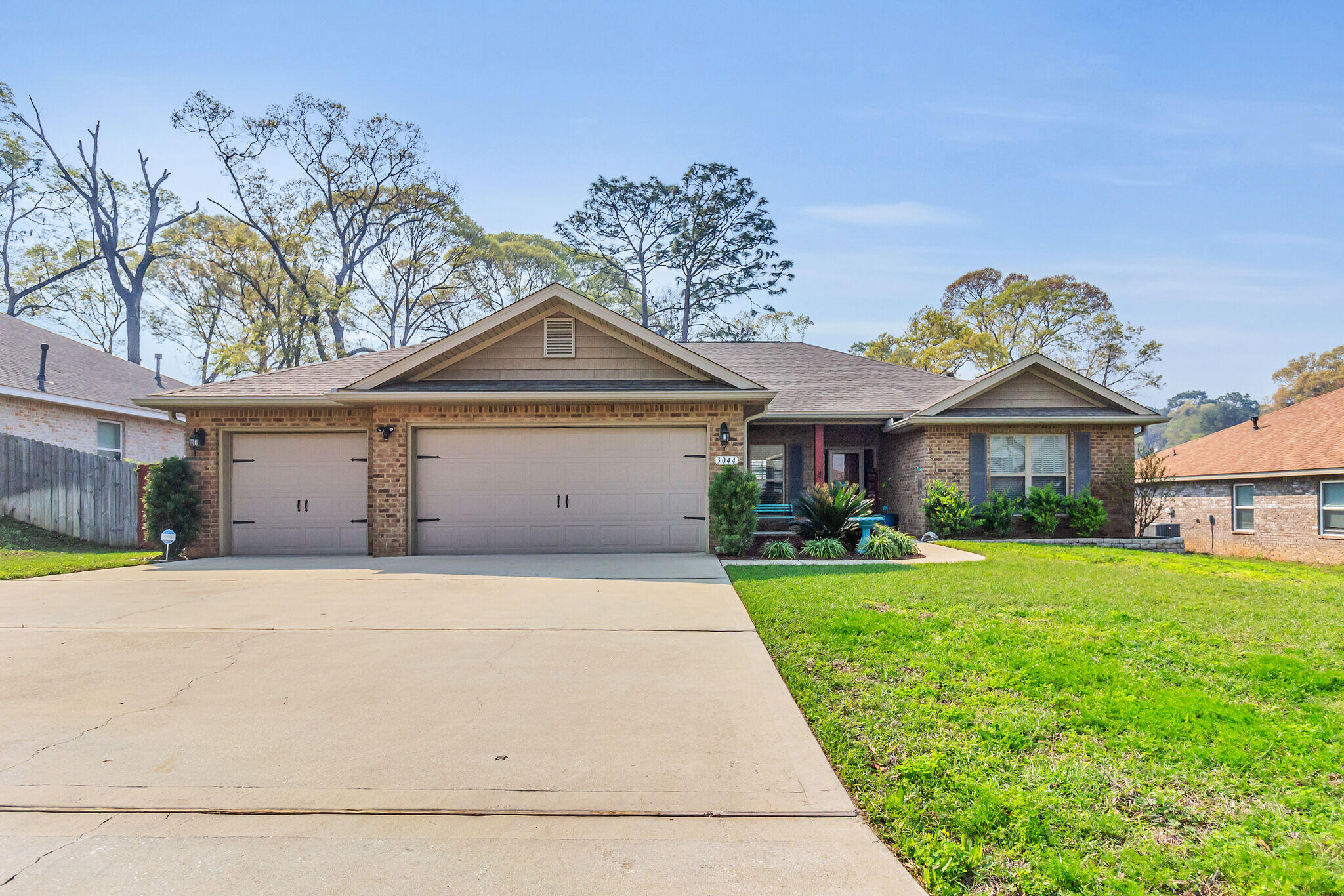 Welcome to this spacious 4-bedroom + office, 3-bathroom home located in Crestview, FL. This charming house features a fenced yard, perfect for outdoor activities and privacy. Two Patios, one covered, one pavered with a firepit. The kitchen island provides ample space for meal preparation and entertaining guests. With a 3-car garage, there is plenty of room for parking and storage. Ring doorbell and floodlight camera available for use for security.Irrigation system installed on whole property. Pool and Tennis Courts are available for use to the tenants!! (HOA fees paid by owner), as well as the pond and nature area in the front of the neighborhood.Tons of upgrades to include double ovens, granite countertops, and storm door. Conveniently located and move-in ready, this home is a perfect place to call home. Don't miss your chance to see it! Schedule a showing today. Call 850-729-0399 View rental requirements or apply at www.RentwithBSR.com
No smoking or vaping. Pets may be allowed with some restrictions and a $400 non-refundable pet fee. FEES: $50 per adult 18+ application fee, Landlord Liability Policy (if proof of Renter's coverage is not provided) $15 mo, Pest Assurance pest control policy $20 mo.